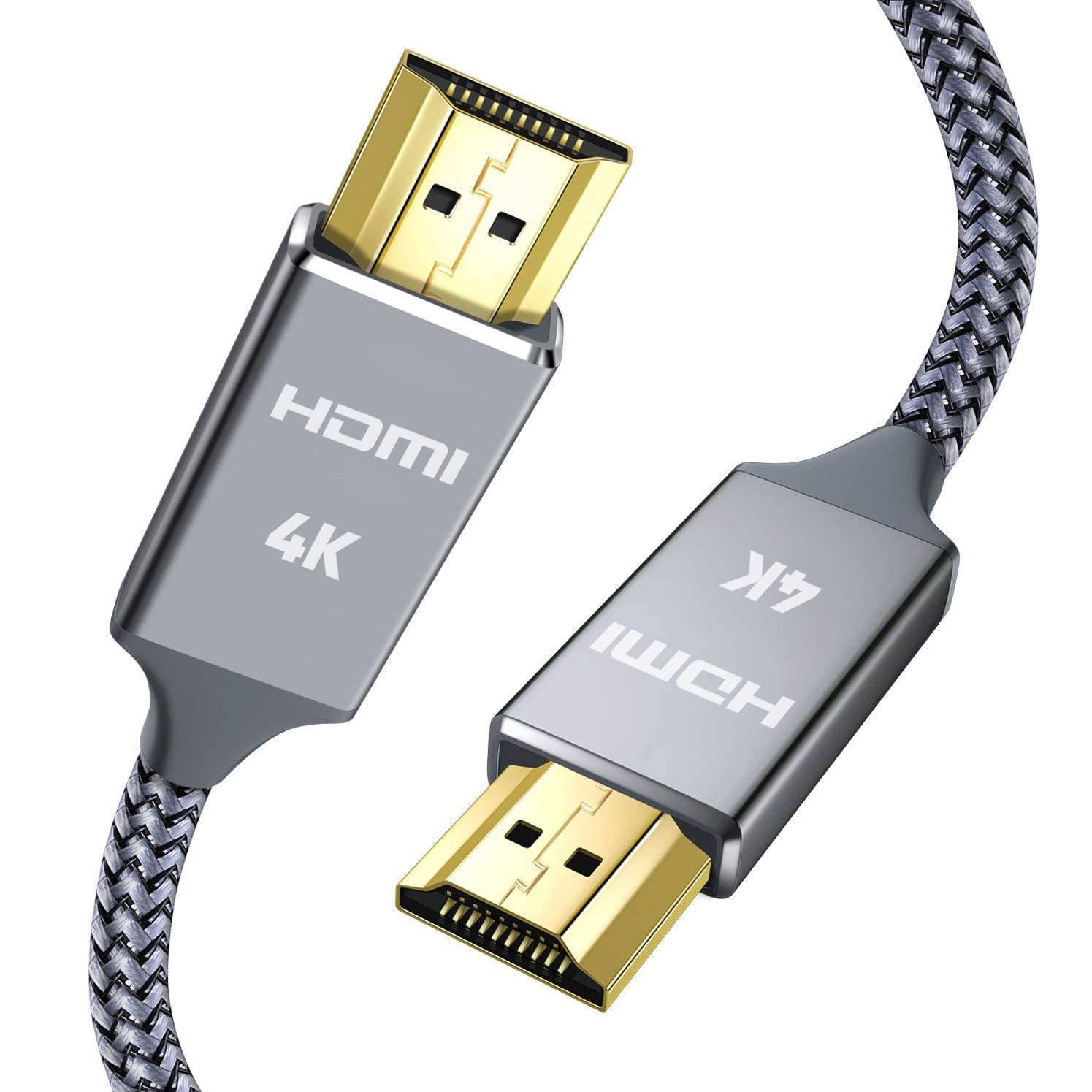 4K HDMI Cable 2M（2pack）HDMI Lead-Snowkids Ultra High Speed 18Gbps HDMI 2.0 Cable 4K@60Hz Compatible Apple/Fire TV, 3D Support,Ethernet, Video 4K UHD 2160p, HD 1080p, PS3/PS4/PC/Blu-ray playe