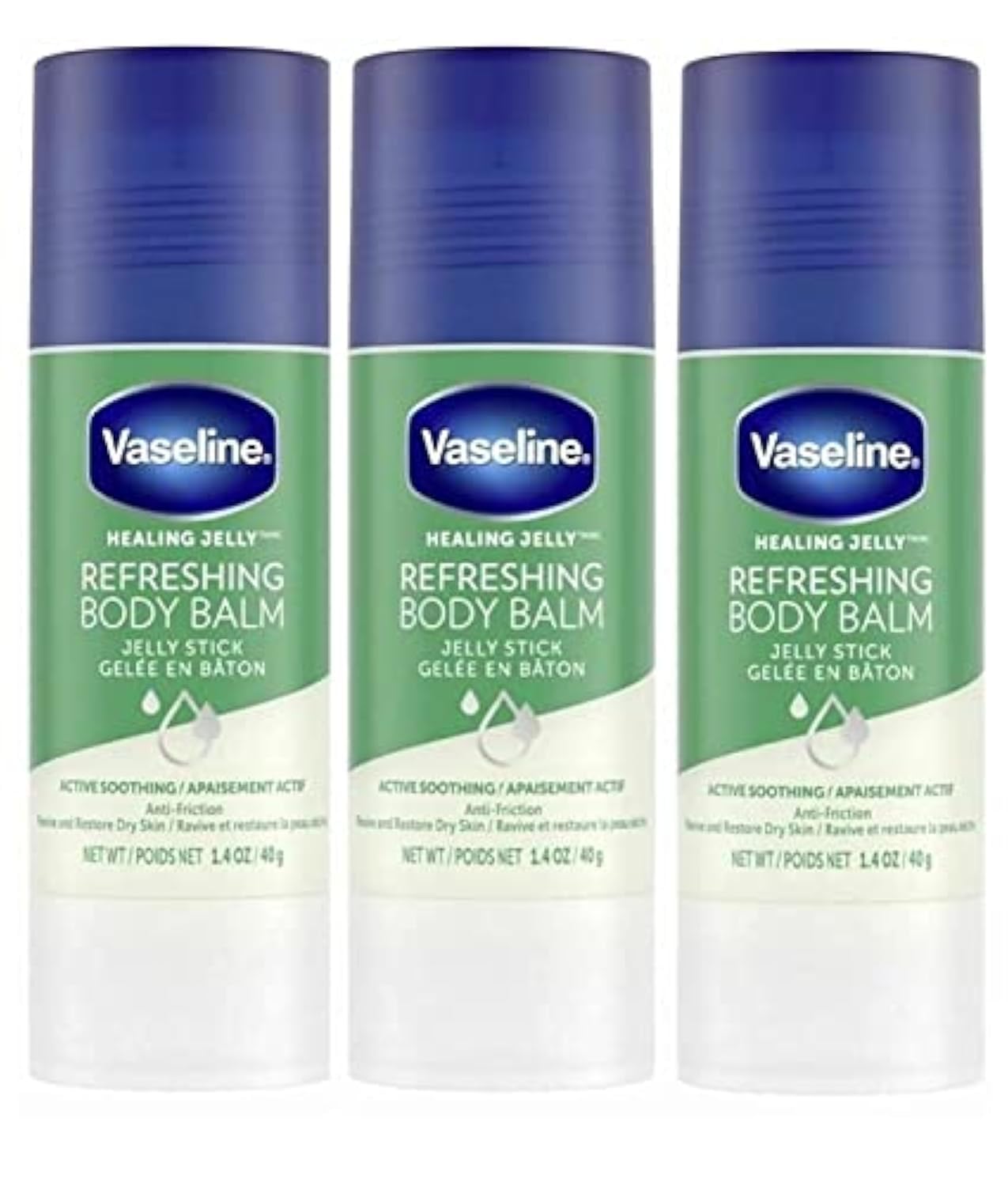 UnileverRefreshing Body Balm Jelly Stick Anti-Friction To Revive & Restore Dry Skin 1.4 oz - 3 Count