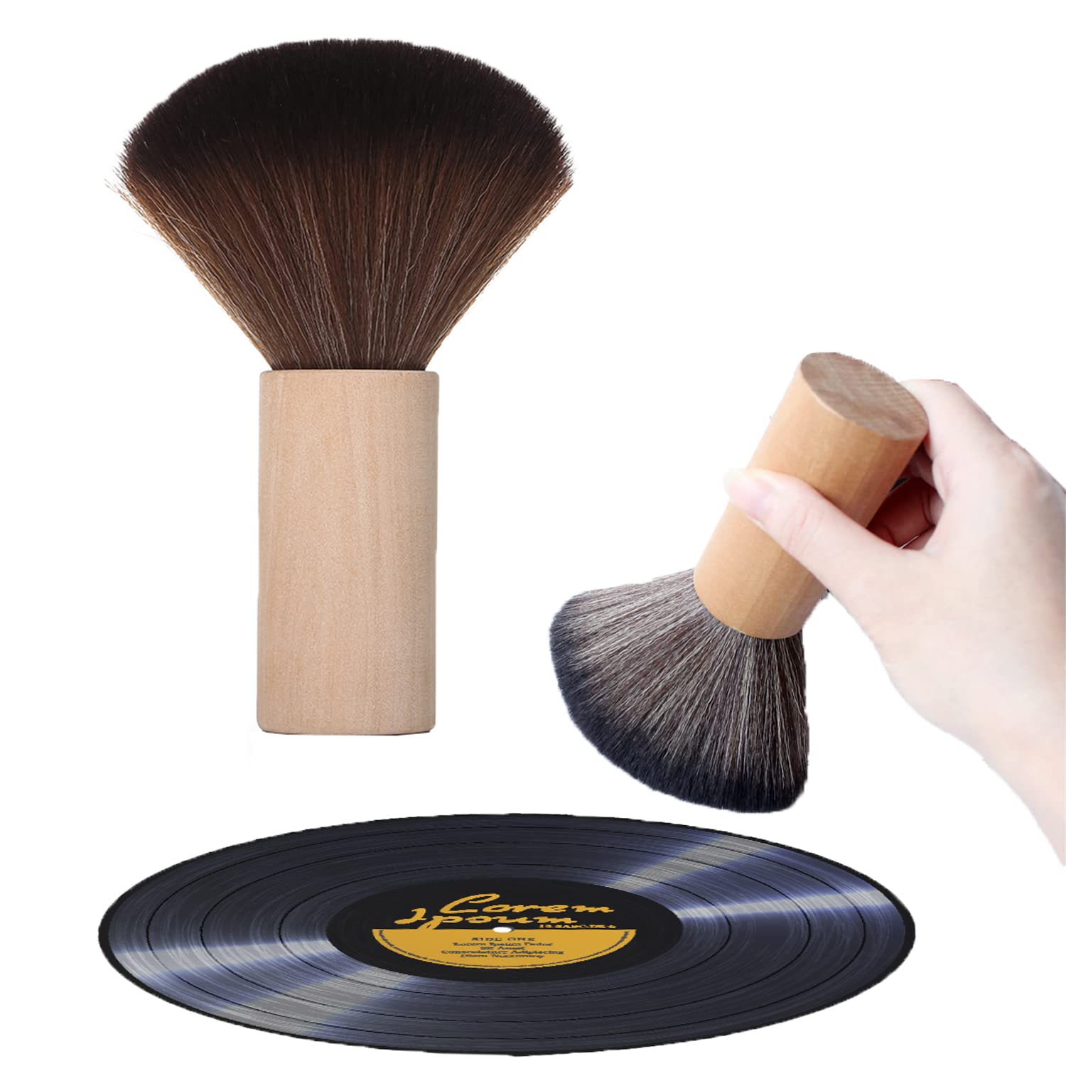 Dupiulk Turntable Vinyl Records Cleaner, Anti-Static Dust Cleaning Record Brush for Vinyl Albums LP CD Cartridge(1 Pcs)