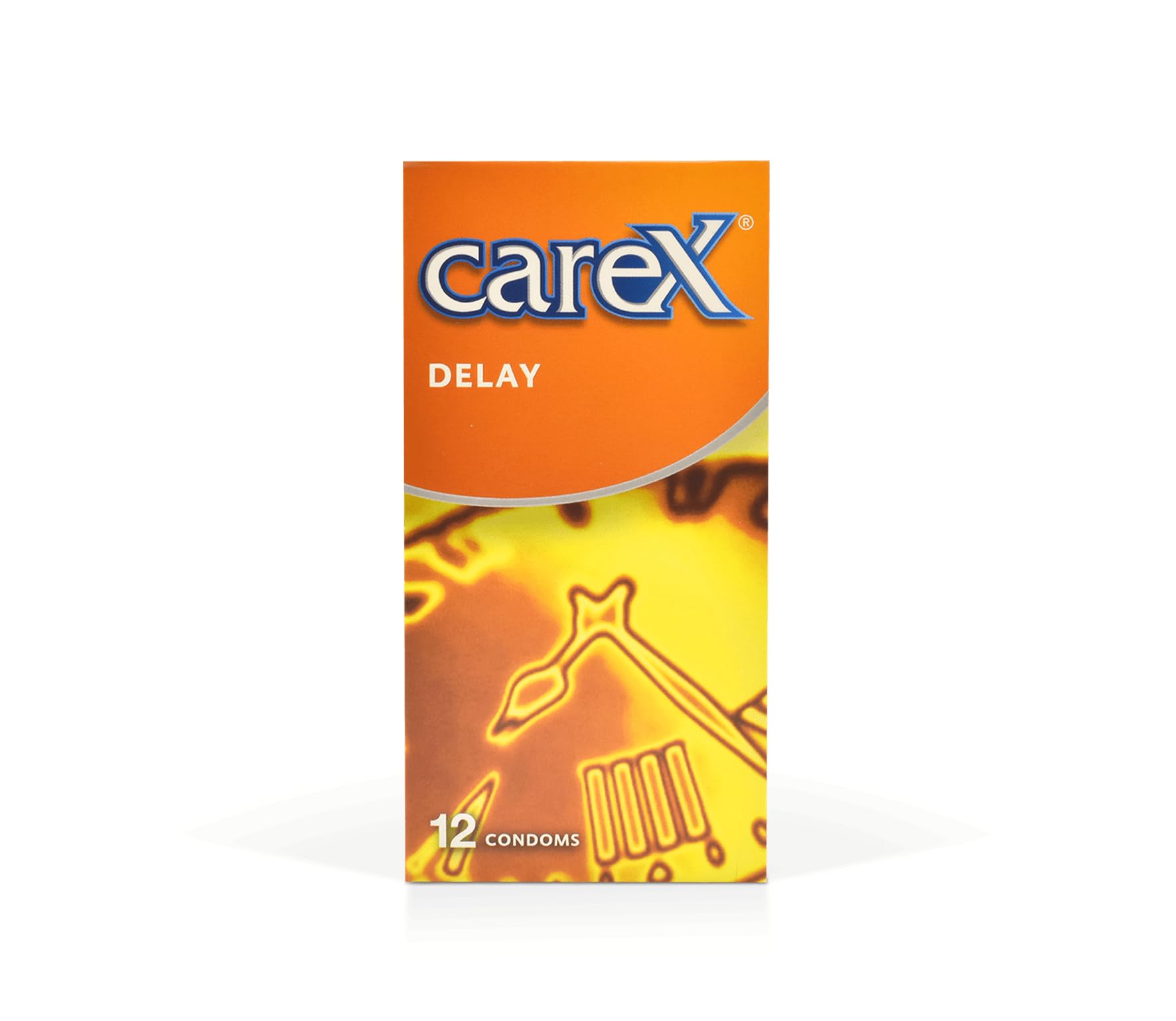 Carex Delay Condoms | Prolong Erection and Delay Ejaculation | 12 Count