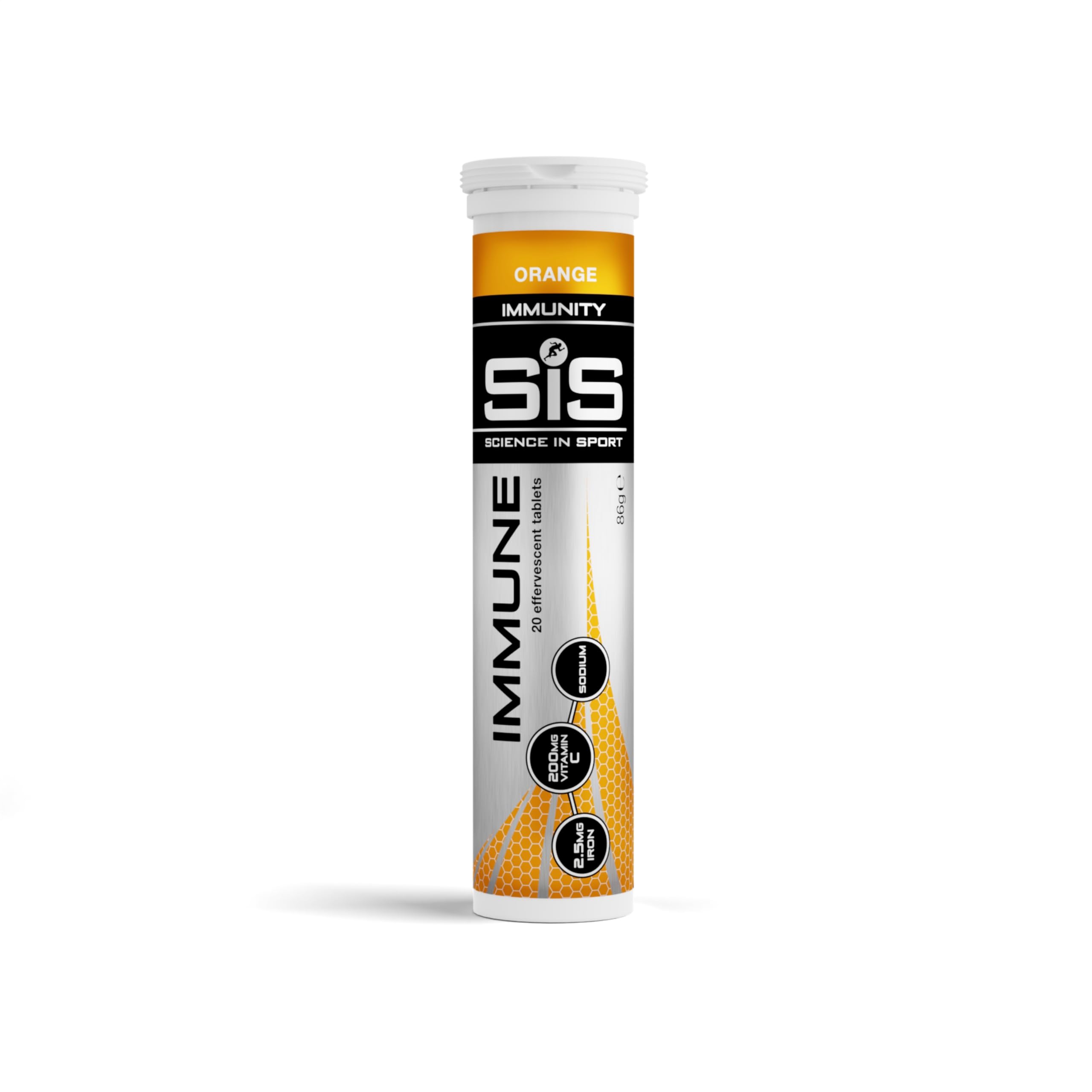 Science In Sport Hydro Hydration Tablets, Gluten-Free, Zero Sugar, Orange Flavour Plus Electrolytes + Vitamin C, 20 Effervescent Tablets