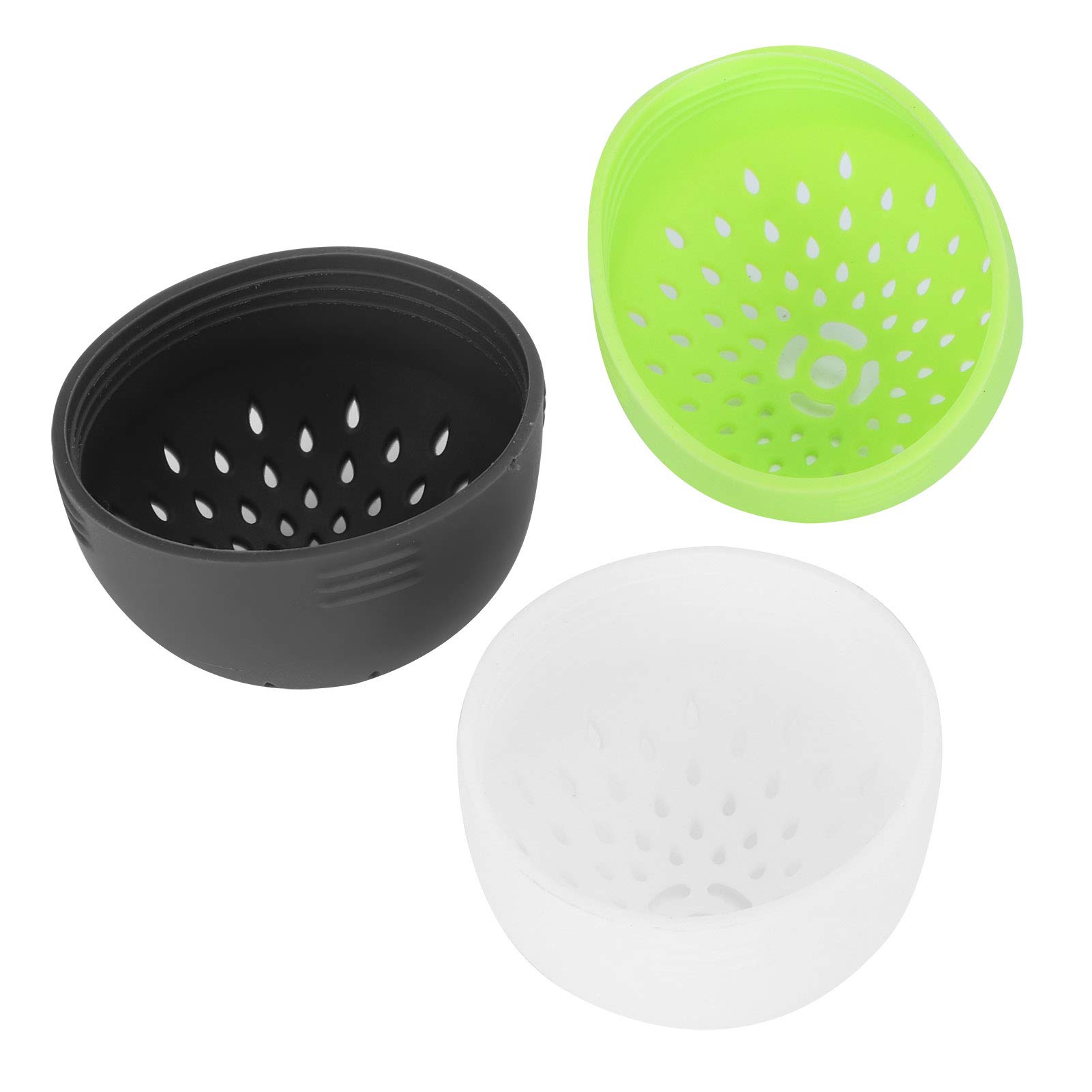 Can Colander, Silicone Food Filter, Non toxic 3pcs Gray + White + Green Multifunctional Micro Kitchen Colander For Making Tea, Making Drinks, And Sink Filters