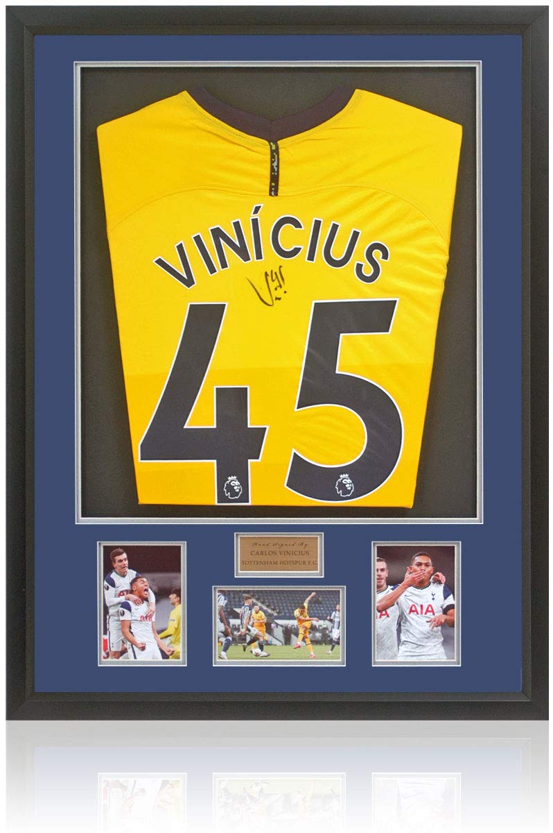 British Sports Museum Carlos Vinícius Hand Signed THFC Spurs Shirt AFTAL COA