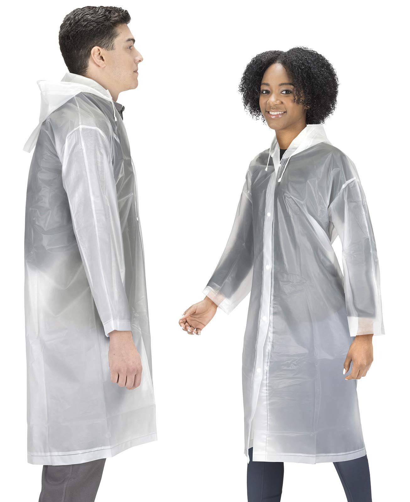 Hagon PRO Rain Coat (2 Pack) - EVA Rain Poncho for Women and Men, Reusable Raincoat