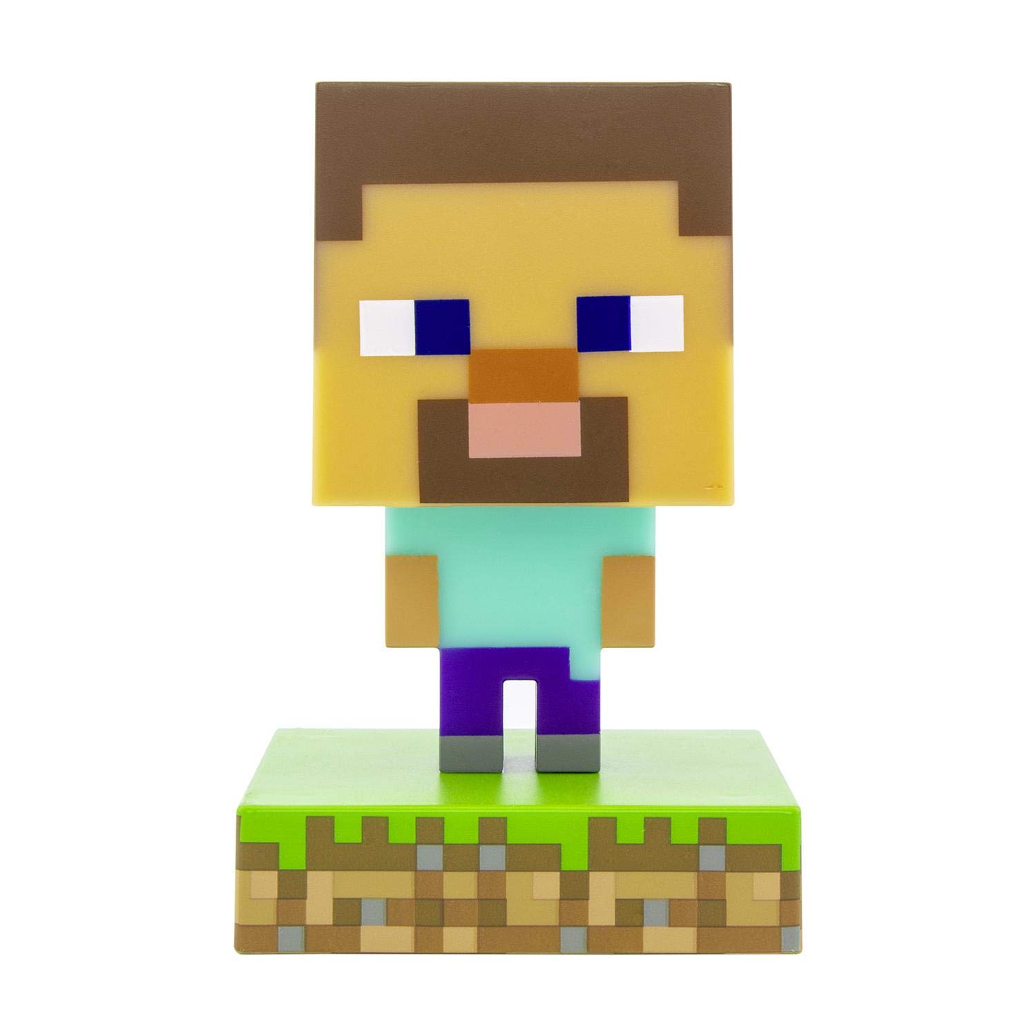 PaladoneMinecraft Steve Icon Light Collectible Figure | Officially Licensed Minecraft Bedroom Decor