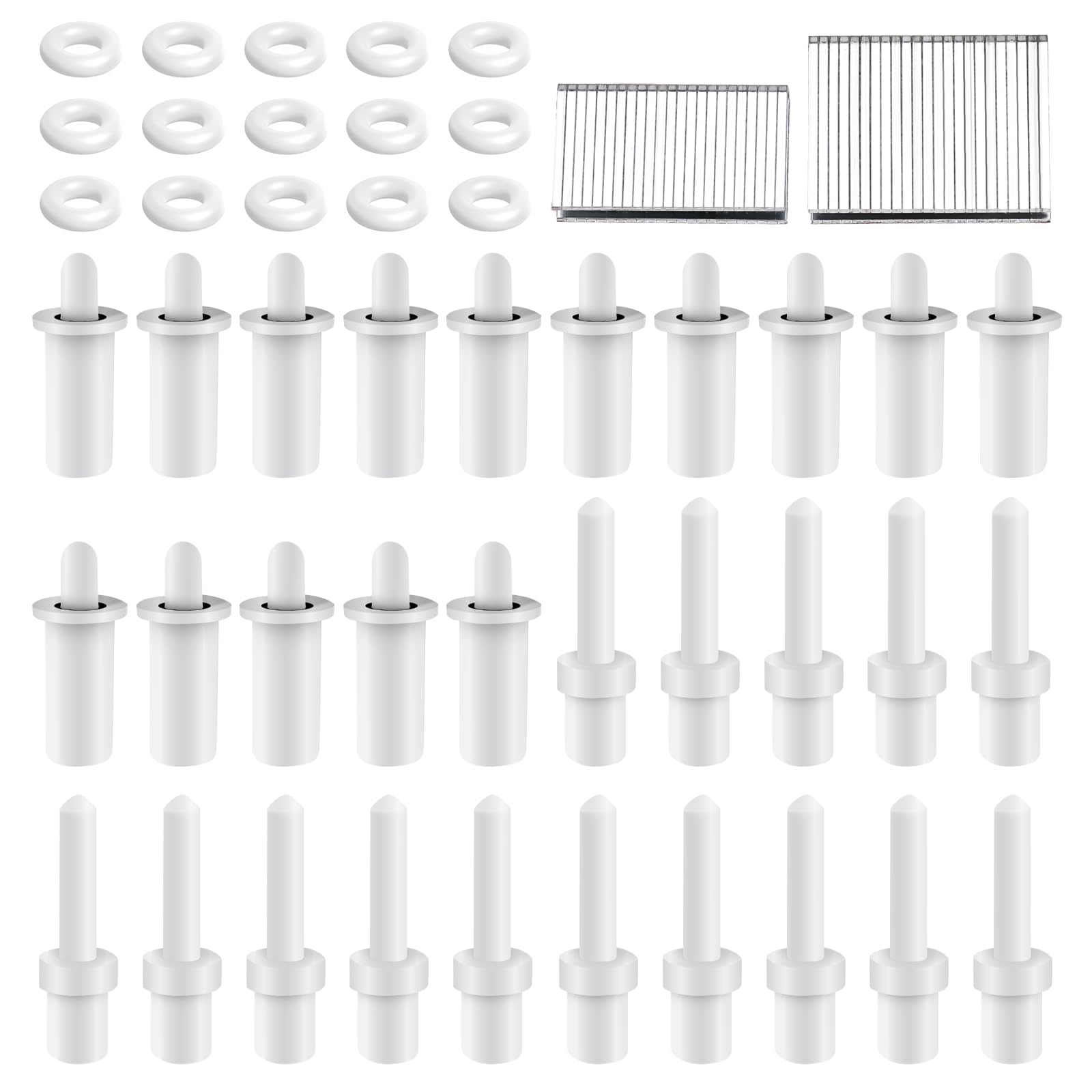 85 Pcs Shutter Repair Kit, Plantation Shutter Repair Tool Set, Includes Spring Loaded Shutter Replacement Pins, 0.75inch and 0.6inch Tilt Rod Louvers Staples for Shutters