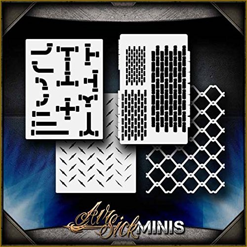 Mini Industrial Set AirSick Airbrush Stencil Template