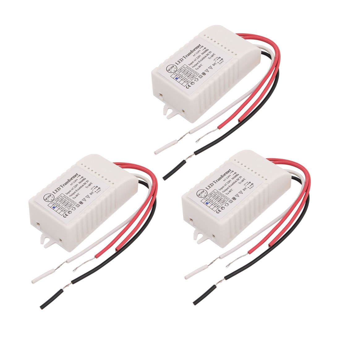 Aexit 3Pcs AC 220V to DC 3V Electronic Voltage Transformer LED Driver for 23-36LEDs Light (d8fbdee24cab09c432d93772bb0a3207)