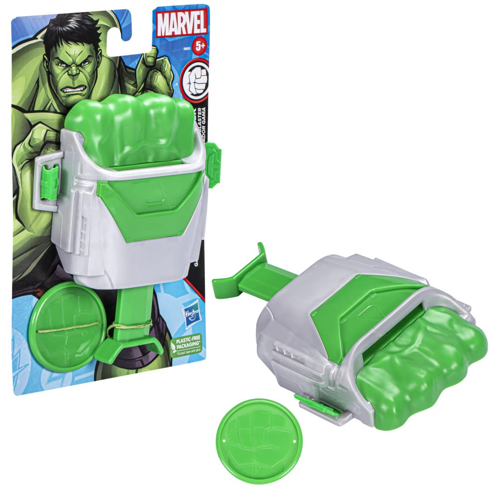 Marvel Hulk Gamma Blaster with Disc,Role Play Super Hero Toys for Kids Ages 5&Up,Multi