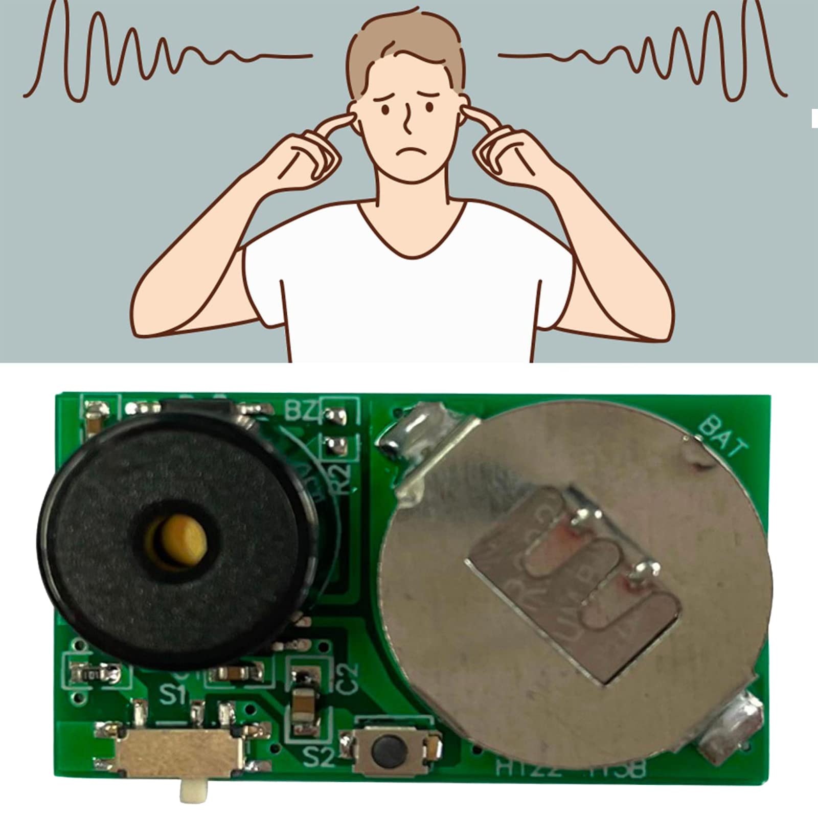 Annoying PCB Prank Stuff,Pranks for Adults,Hidden Annoying Pcb The Prank Device Mini PCB Lrritating Noise Maker Includes Multiple Sounds,Cricket Chirp,Beep & More,Party,Office,Home Funny Prank (2PC)