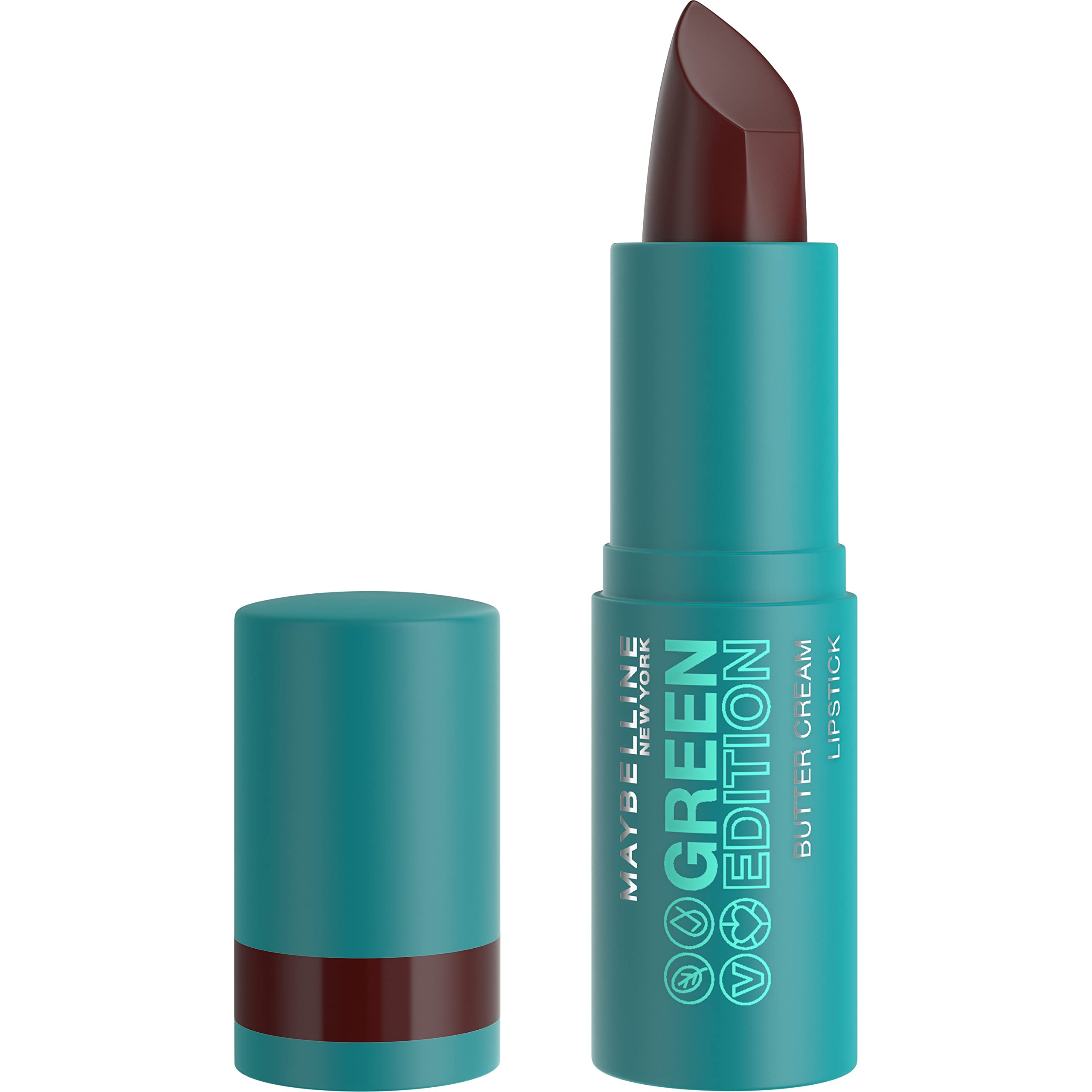 Maybelline Green Edition Butter Cream High-Pigment Bullet Lipstick, Forest, Plum Brown, 0.12 oz