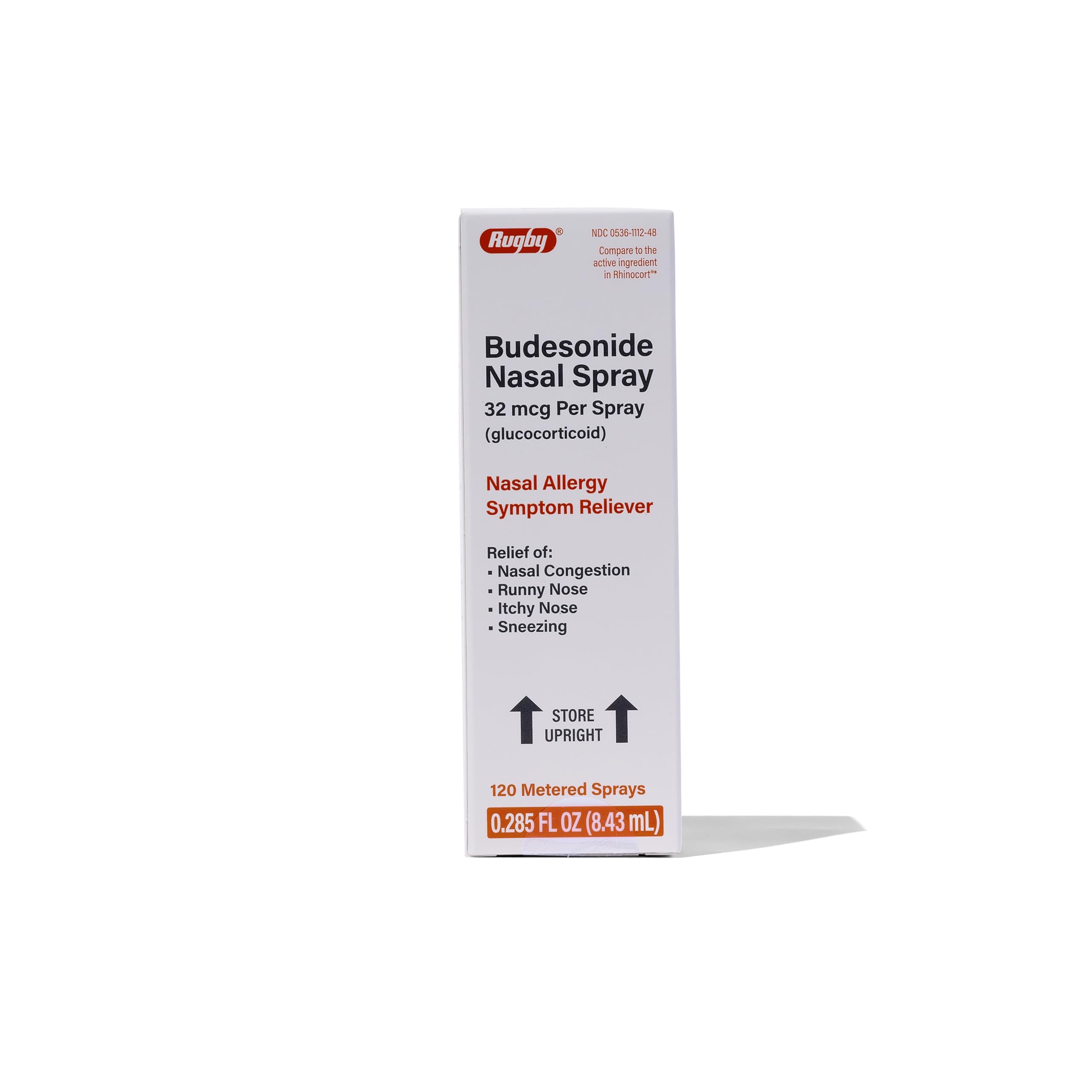 Rugby Budesonide Nasal Spray - Allergy and Nasal Congestion Relief - Alcohol-Free - 0.285 Fl. Oz.