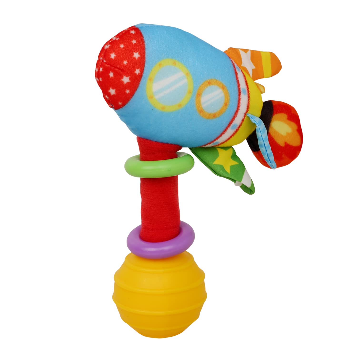 Baby Moo Rocket Blue Handheld Rattle