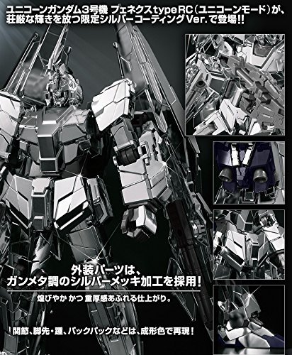 BANDAI HGUC Unicorn Gundam Unit 3 Phenex Type RC (Unicorn Mode) Silver Coating Ver. 1/144 (Japan Import)