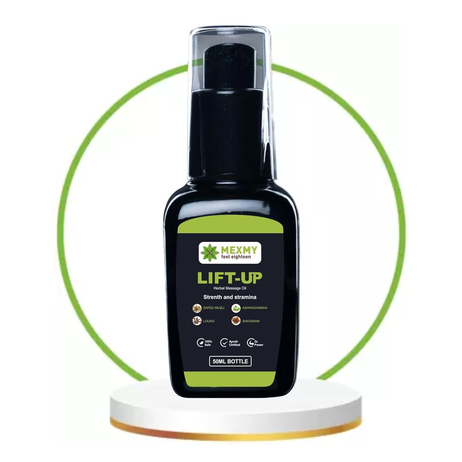 Lift-UP Massage Oil for Men 100% Pure and Natural - 50 ml | Original Lift up Oil | Ayurvedic Lift UP Oil for Men