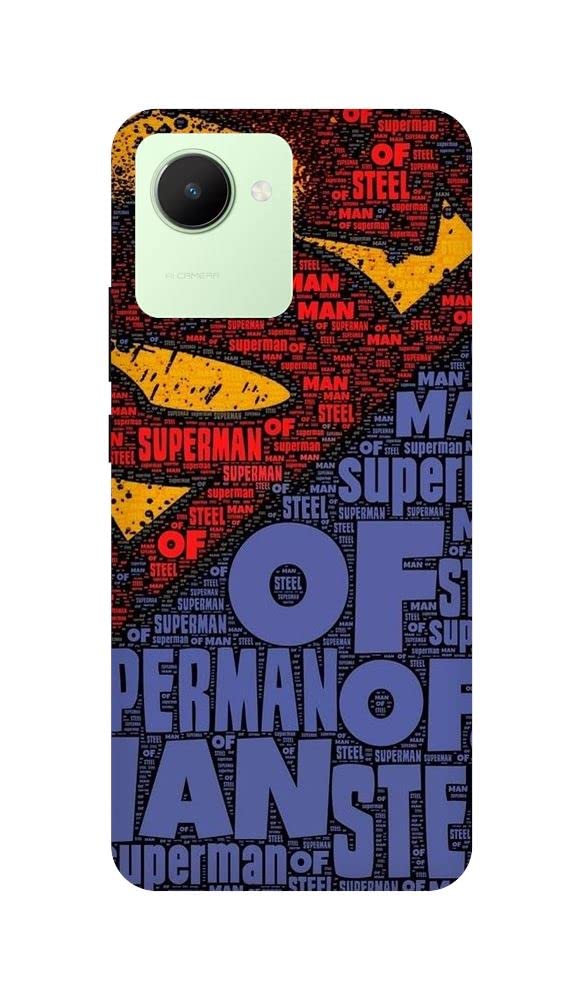 Arvi Enterprise Supman Printed Mobile Back Hard Case and Cover for Realme C30s