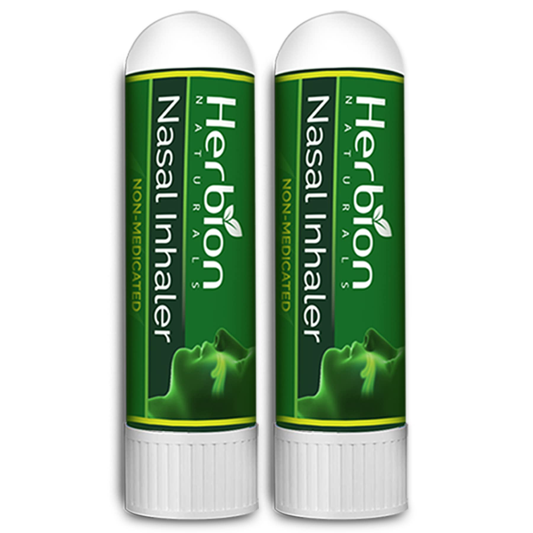 Herbion Naturals Nasal Inhaler Non-Medicated, 0.05 Fl Oz (1.5ml) - Relieves Nasal Congestion & Blockage, Sinusitis & Allergic Conditions - (Pack of 2)