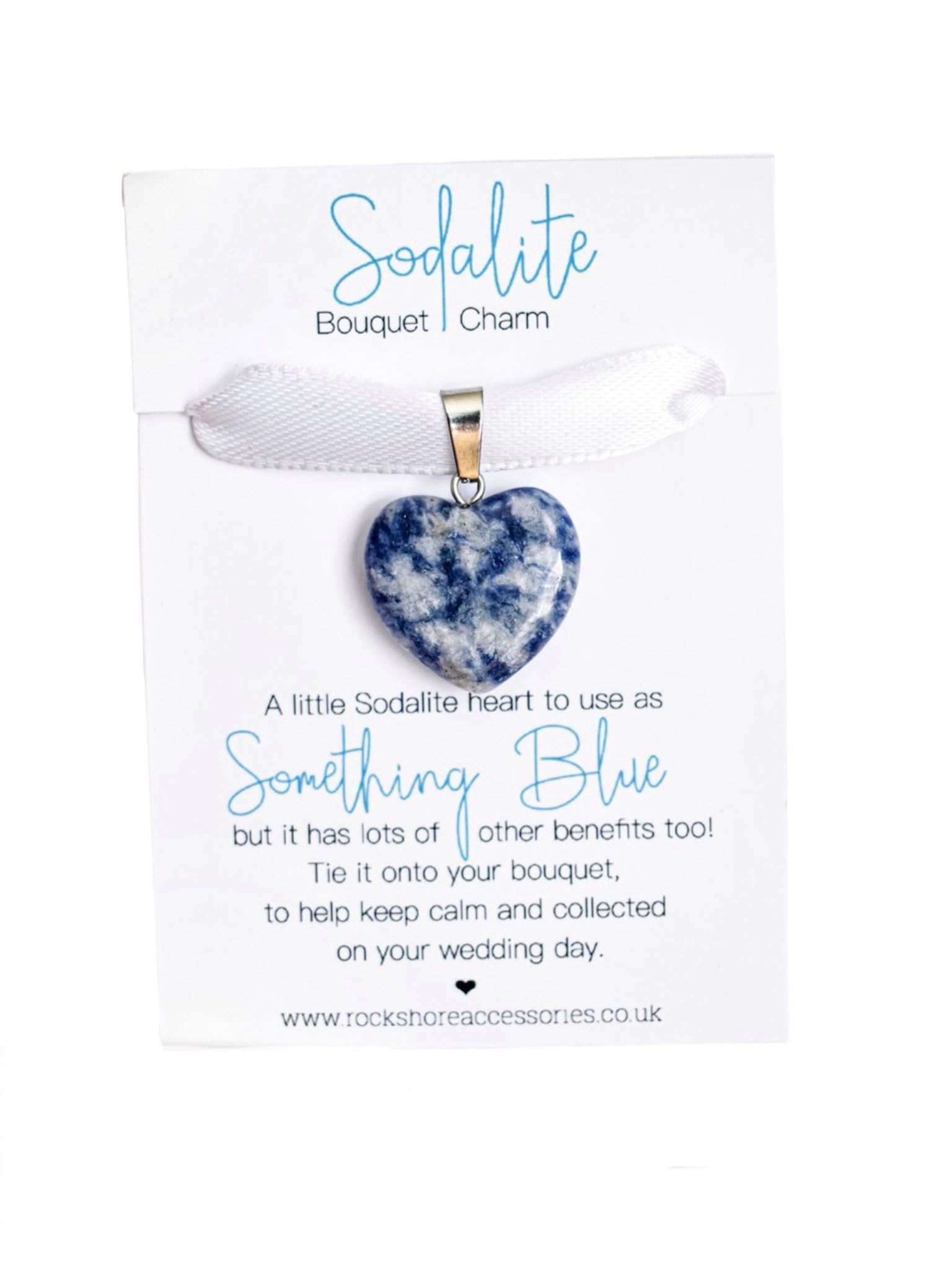 Rockshore Accessories Wedding Crystal Stone Charms Chakra Stones Something New Something Blue For Bride Bridal Bouquet Charm (Sodalite)