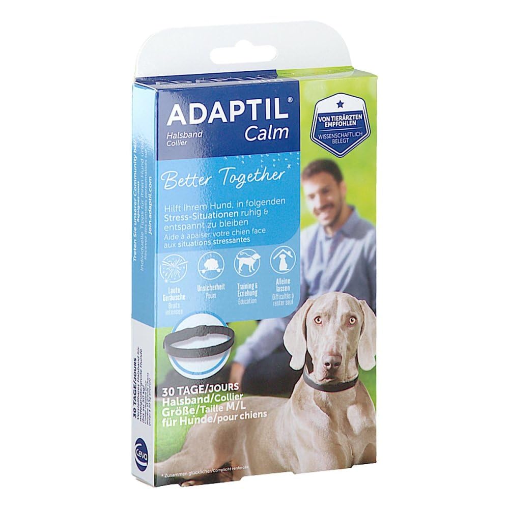 ADAPTIL Calm On-the-Go Collar, helps dogs cope with behavioural issues and life challenges, Medium/Large Dogs