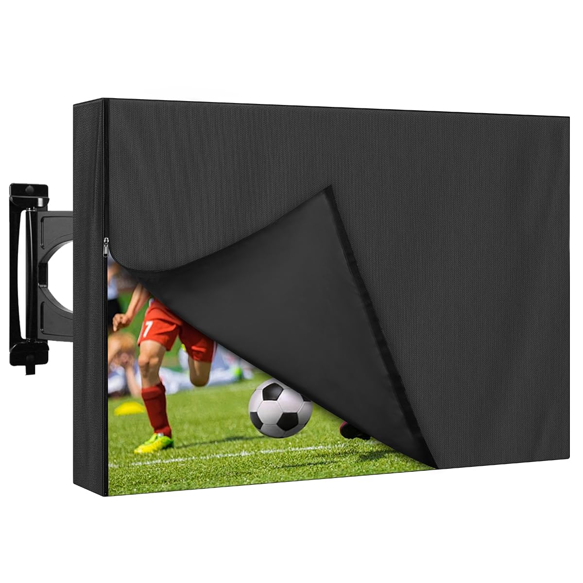 VailgeWaterproof and Weatherproof Outdoor TV Cover with Zipper Front Flap for 28-32 inch Outside Flat Screen TV, Heavy Duty 600D Oxford Outdoor TV Enclosure Size 29''W x 19''H x 5.5''D,Black