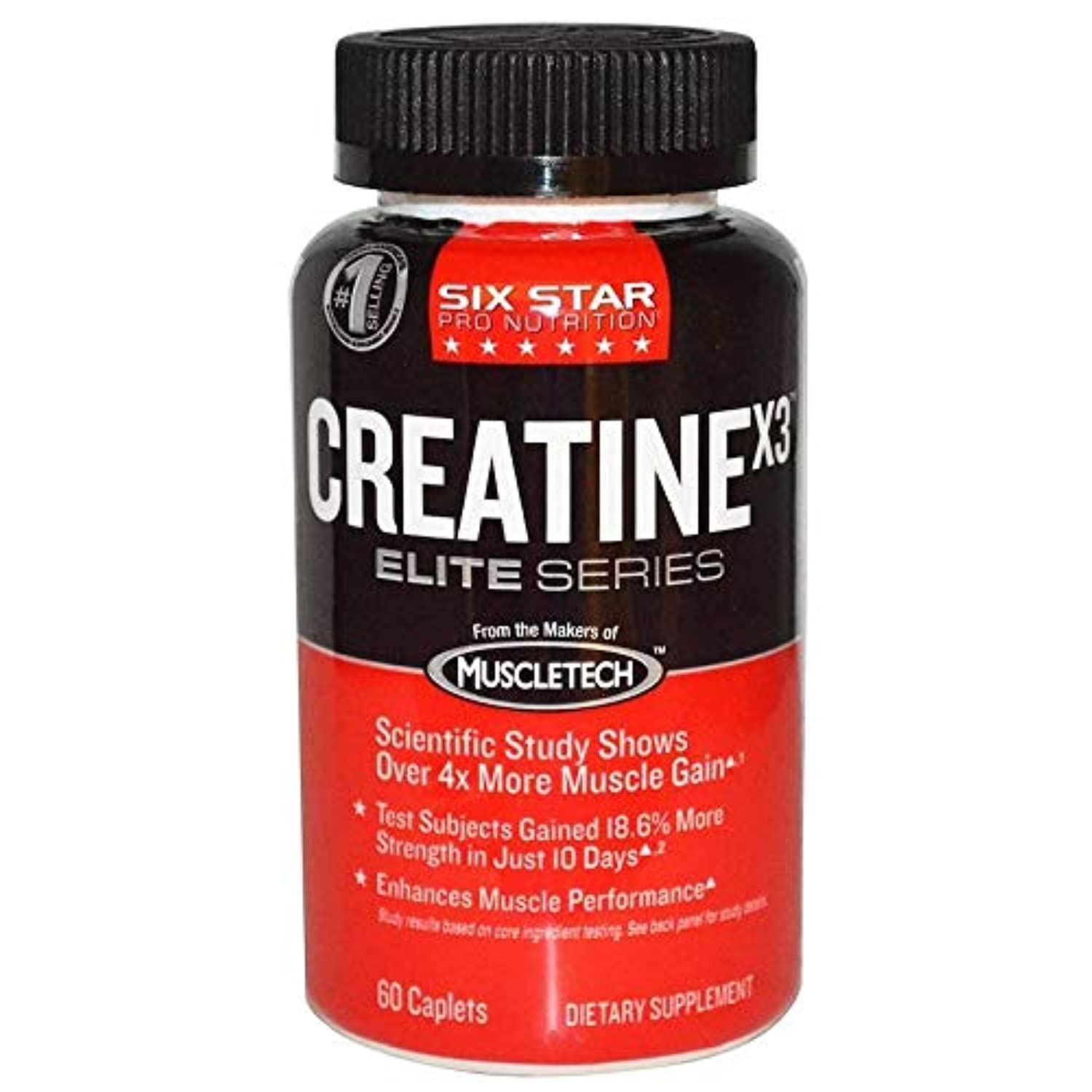 Six StarSix Star Pro Nutrition, Creatine X3, Elite Series, 60 Caplets