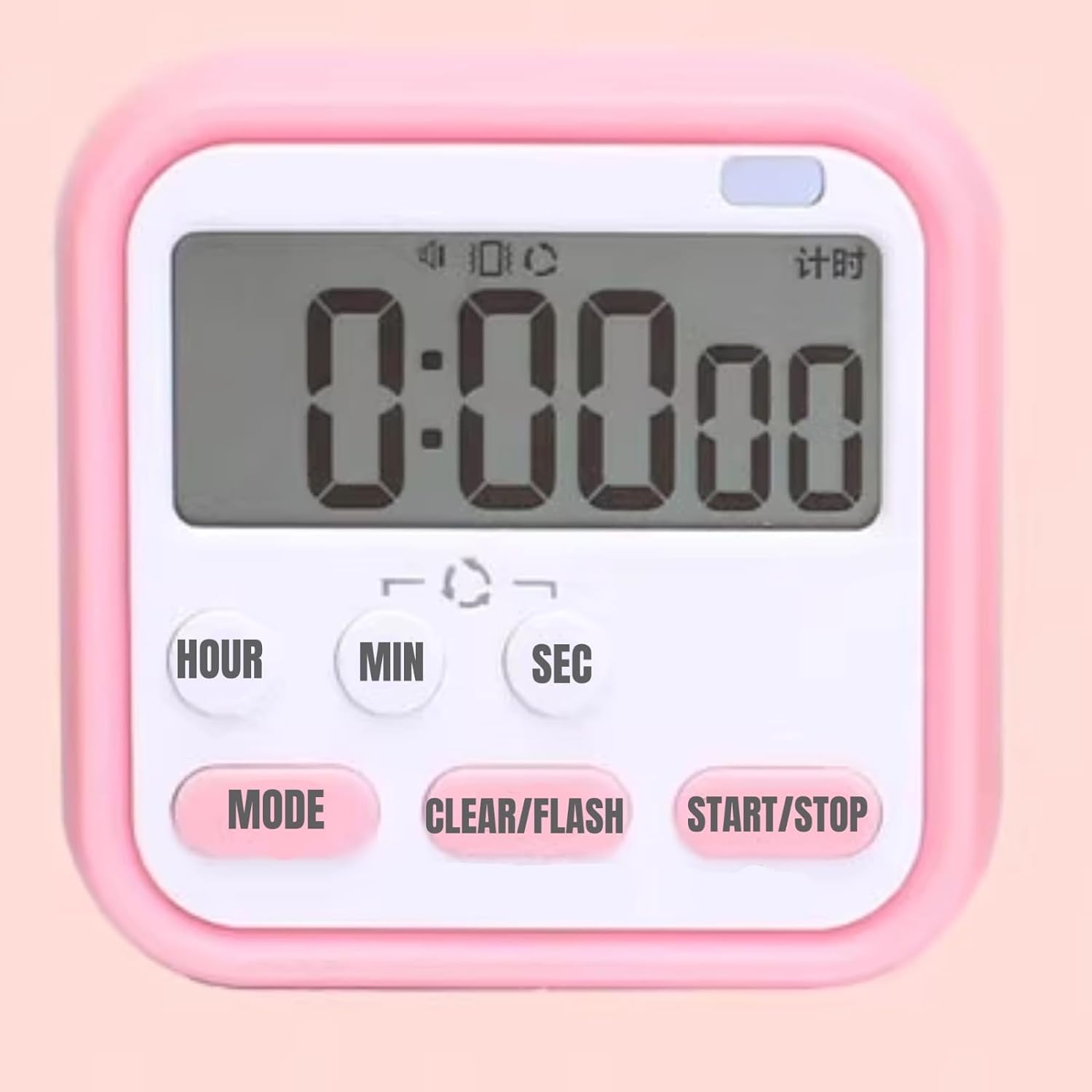 Avon Wellness Digital Kitchen Timer&Stopwatch,Large Digits,Loud Alarm and Retractable Stand Magnetic Countdown Timer Clock Ideal for Cooking,Baking,Study,Gym,Kitchen,ectbuleat (PINK)