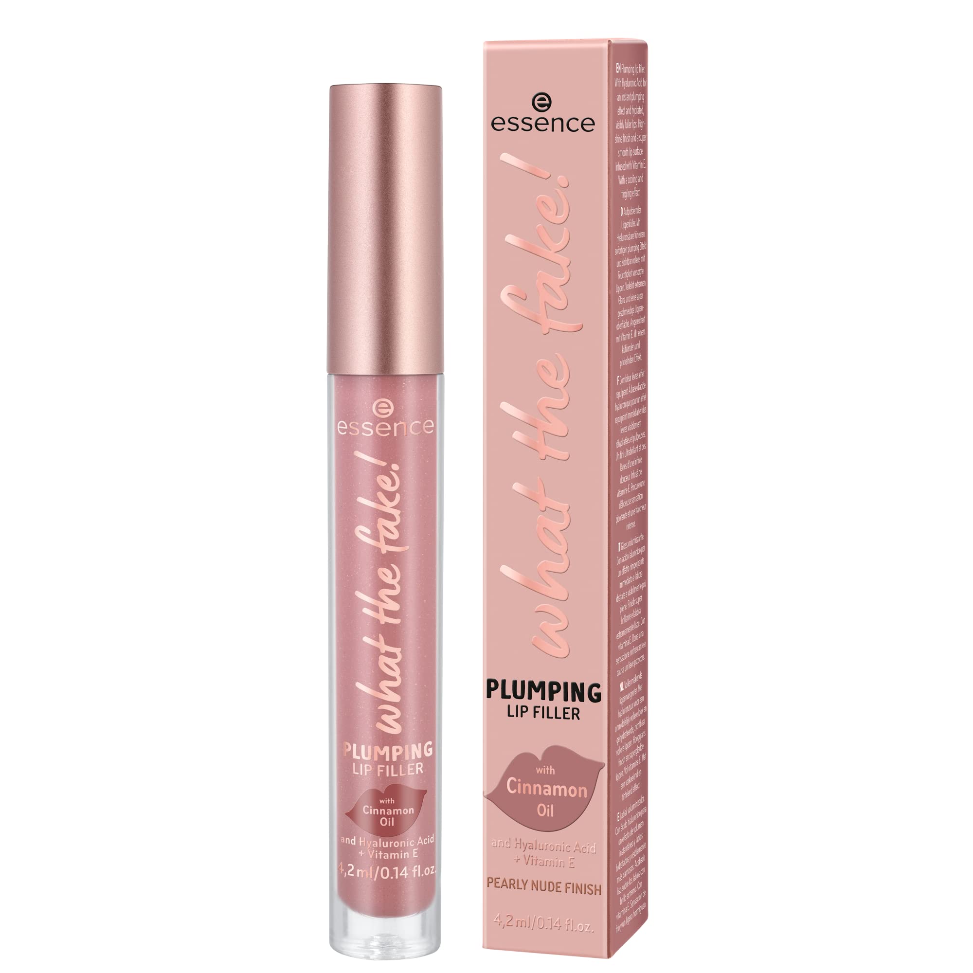 essenceWhat the Fake! Plumping Lip Filler | Volumizing Lip Gloss Made With Hyaluronic Acid and Vitamin E | Vegan & Cruelty Free, Gluten Free | Free From Fragrance & Parabens (02 | Oh My Nude!)