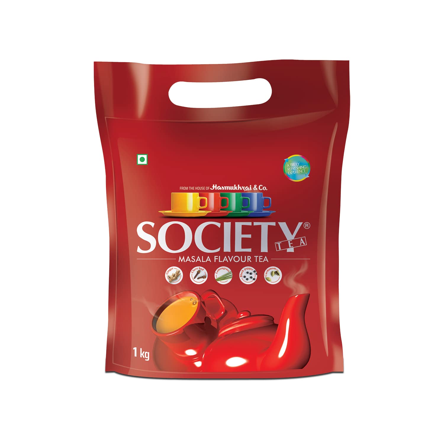 Society Tea Masala Chai | 1 kg Pack | Pack of 1 | Made with Cardamom Ginger Cloves Black Pepper and Lemongrass | Classic Masala Tea