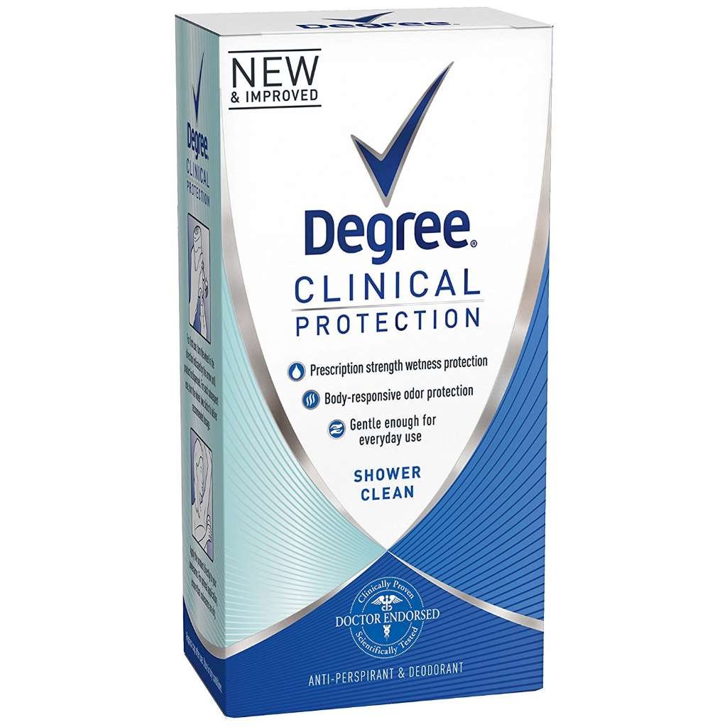 DegreeClinical Protection Antiperspirant And Deodorant Shower Clean 1.7 Ounce (Pack Of 3)