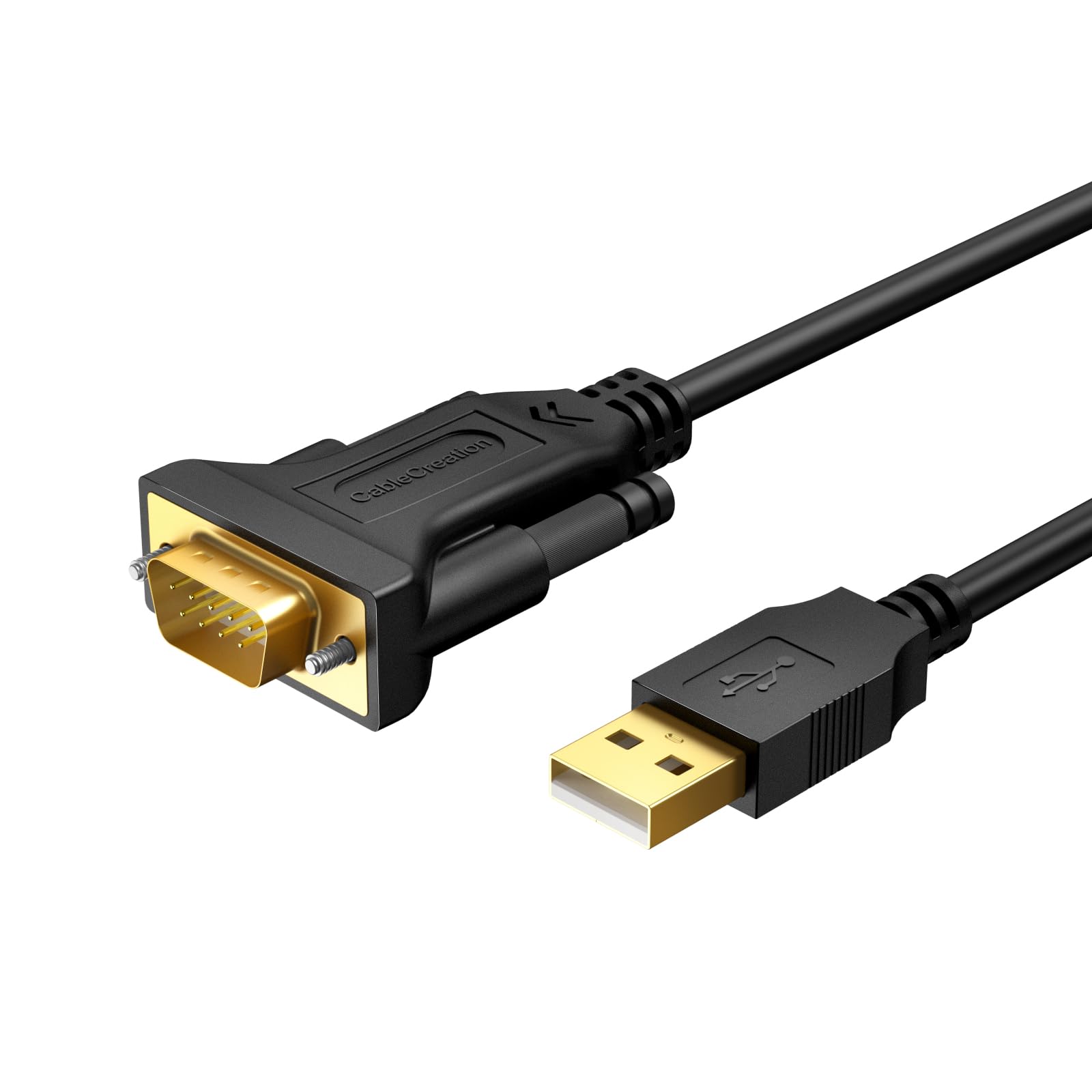 CableCreation USB 2.0 to RS232 Adapter 3ft Gold Plated DB9 Serial Converter Cable, 6.6ft/2M - CD0478