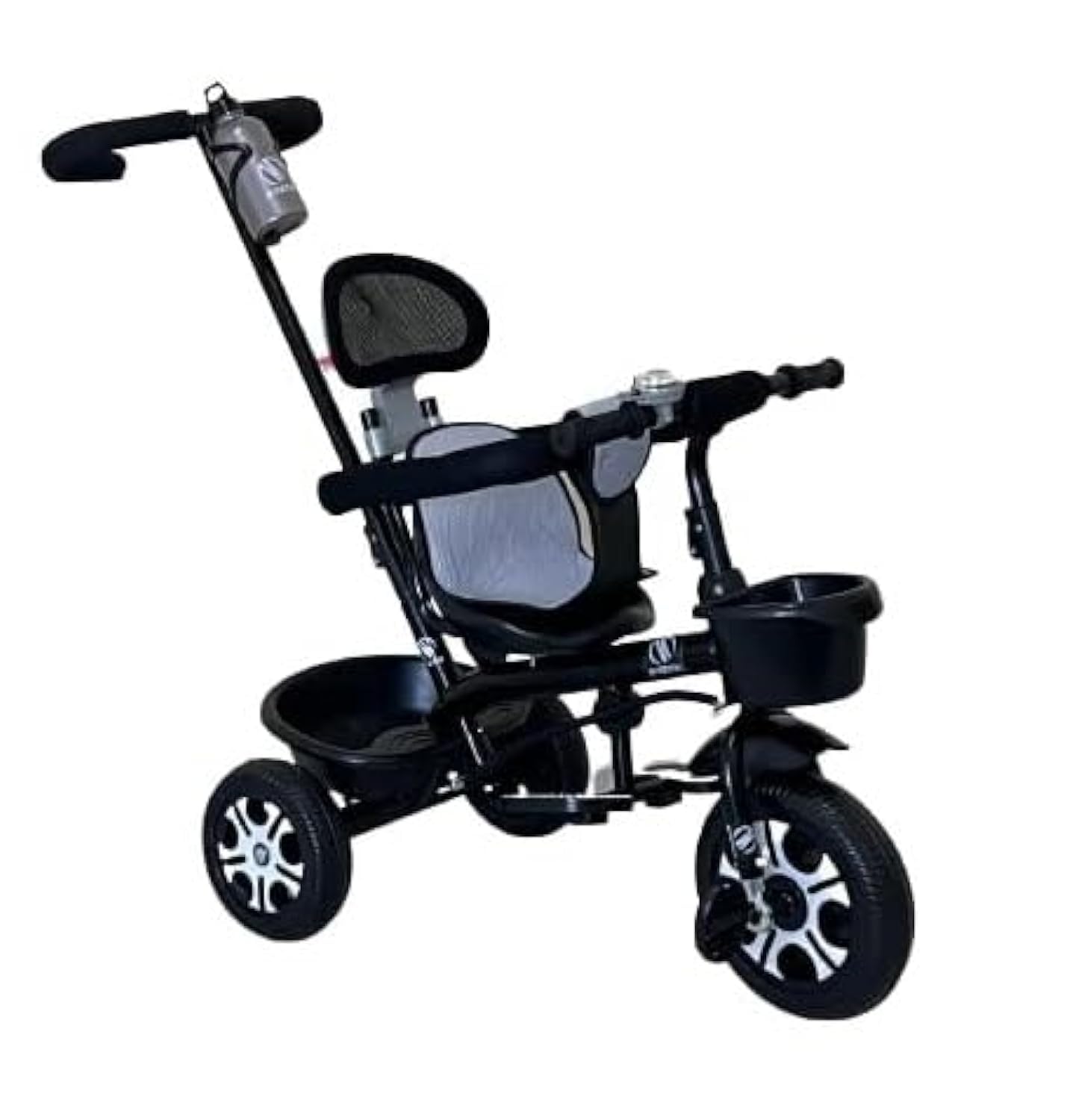 NTECHKids Tricycles For 1 To 6 Years Old Baby Trike Kid's Ride On Tricycle With Push Bar 3 Wheels Bike For Boys and Girls 3 Wheels Toddler Tricycle (Black.)