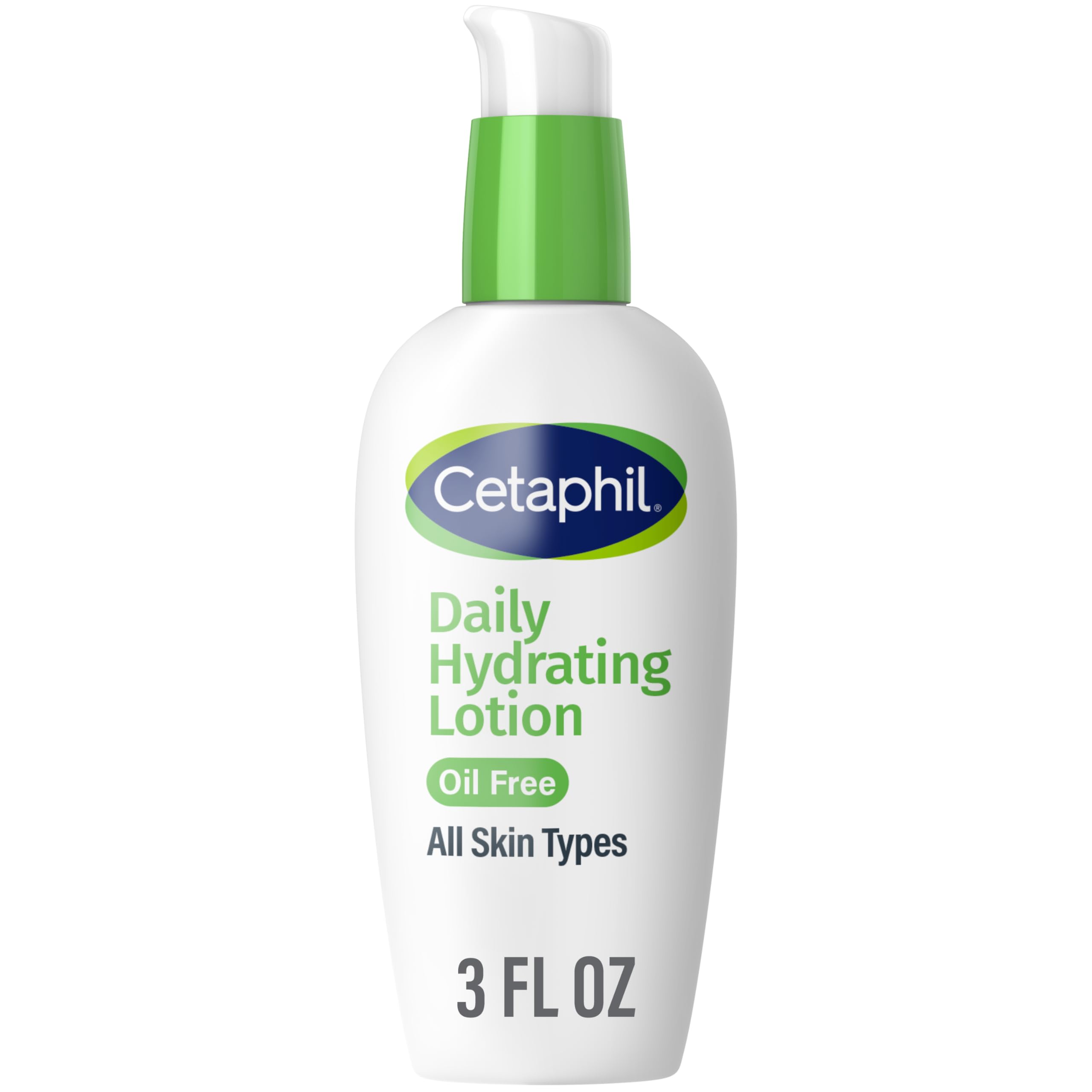 CetaphilDaily Hydrating Lotion for Face, With Hyaluronic Acid, 3 fl oz, Lasting 24 Hour Hydration, for Combination Skin, No Added Fragrance, Non-Comedogenic