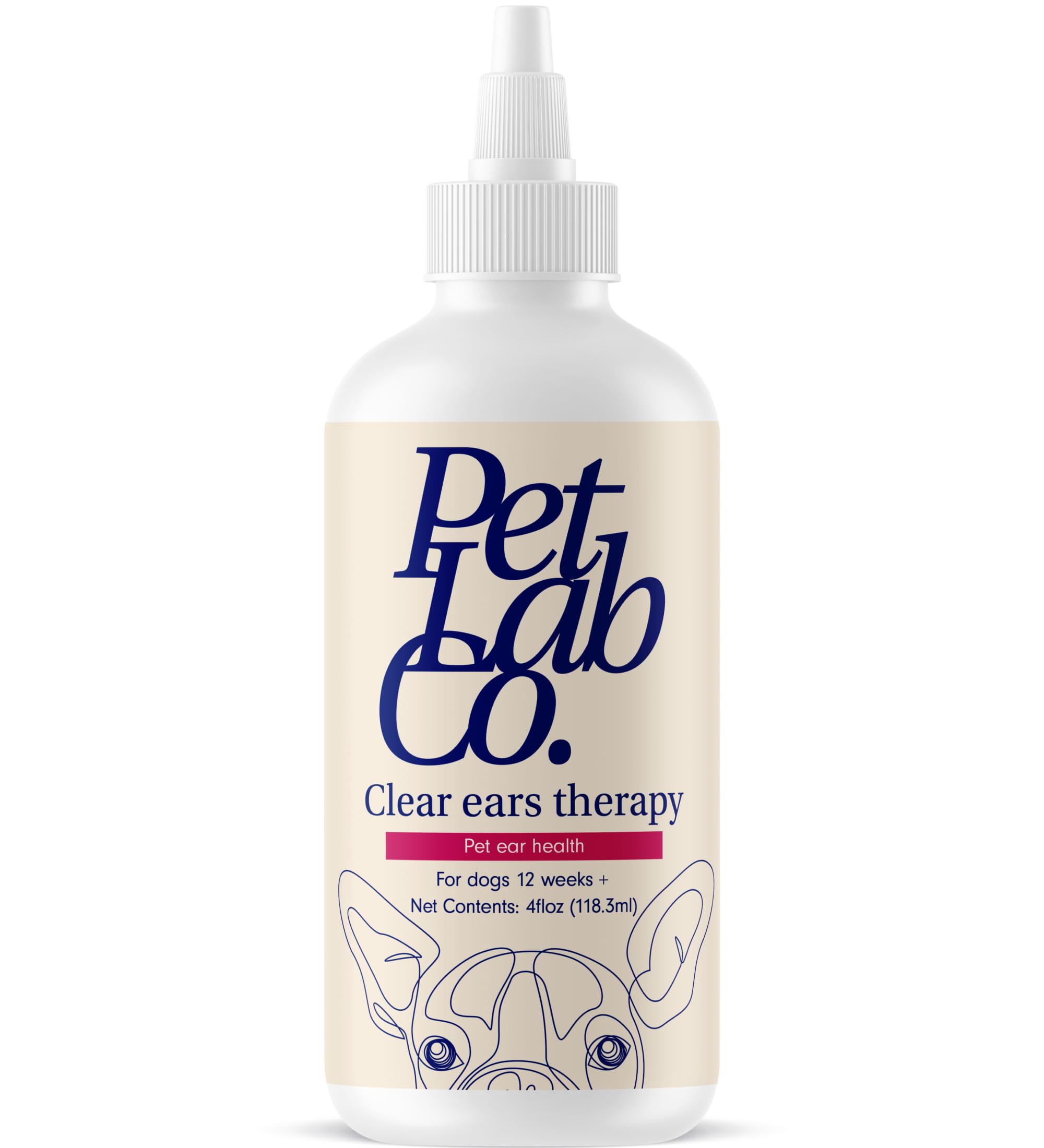 PetLab Co. - Clear Ears Therapy Ear Cleaner for Dogs - Supporting Yeast, Itchy Ears & Healthy Ear Canals - Alcohol-Free Dog Ear Wash - Optimized Dog Ear Cleaner Solution - Packaging May Vary