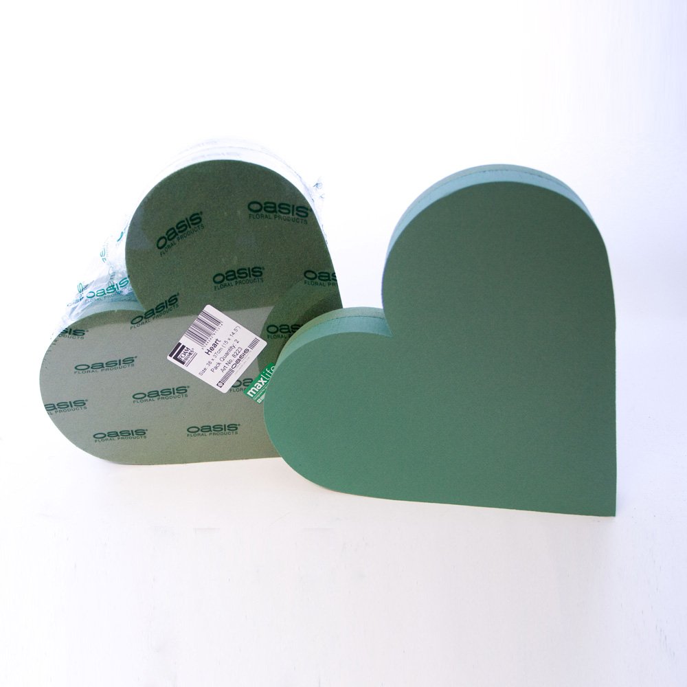 Oasis Foam Frames Floral Foam Solid Heart Shape 38 x 37cm (15" x 14.5")