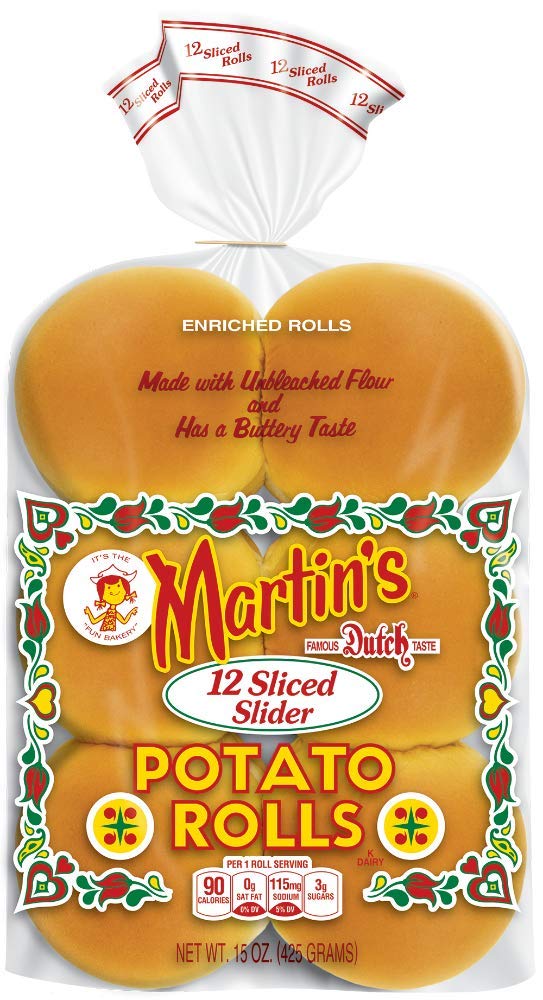 Zypermart Living Mindfully Martin's Potato Rolls Slider Buns - 12pcs , Sandwich , Perfect Size , Cleaned & Sanitized before dispatch