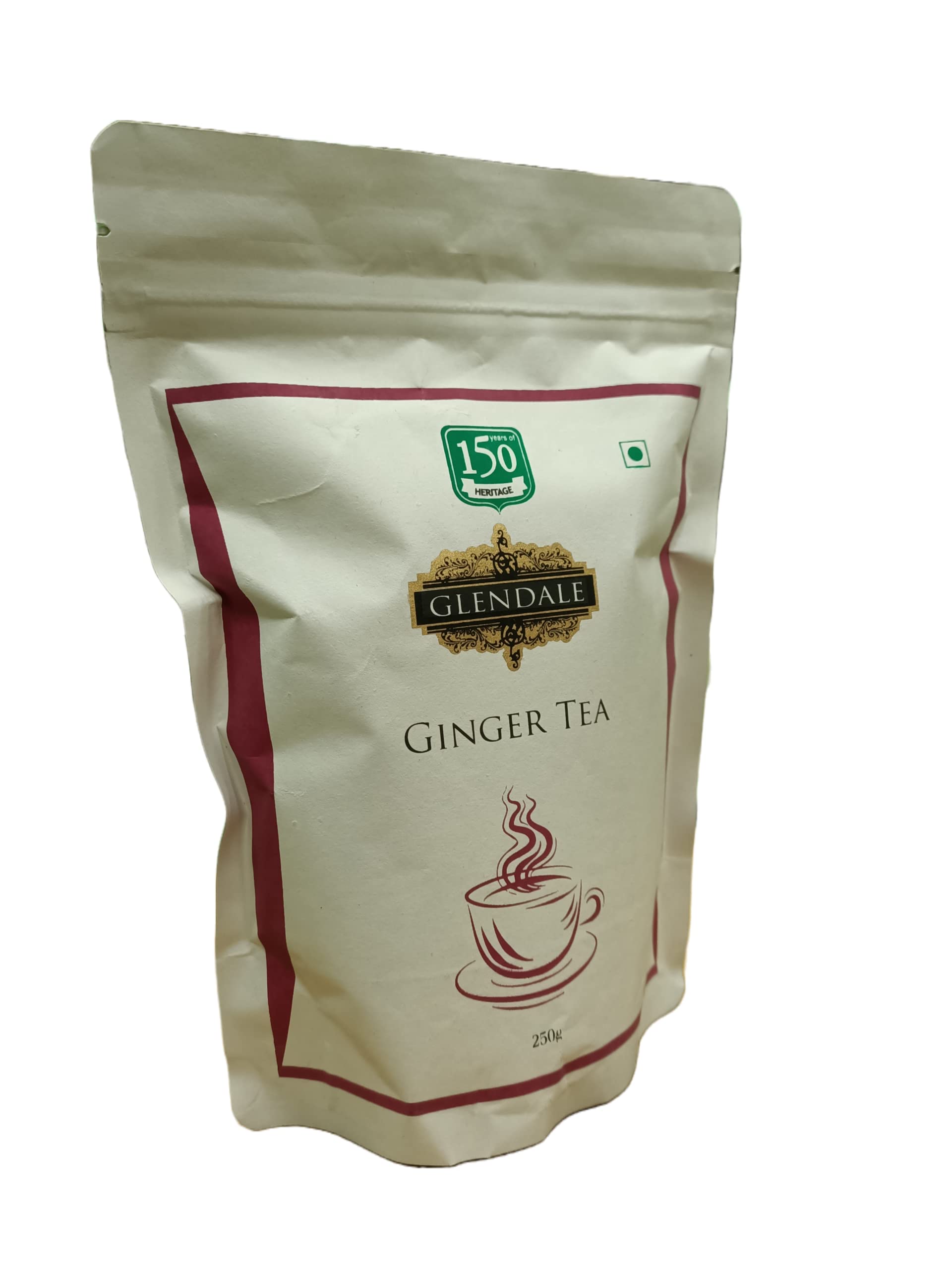 GLENDALE Ginger Tea | 250 g | Pack of 1 | Total 250 g | High Grown Nilgiri Tea | 150 Years of Heritage