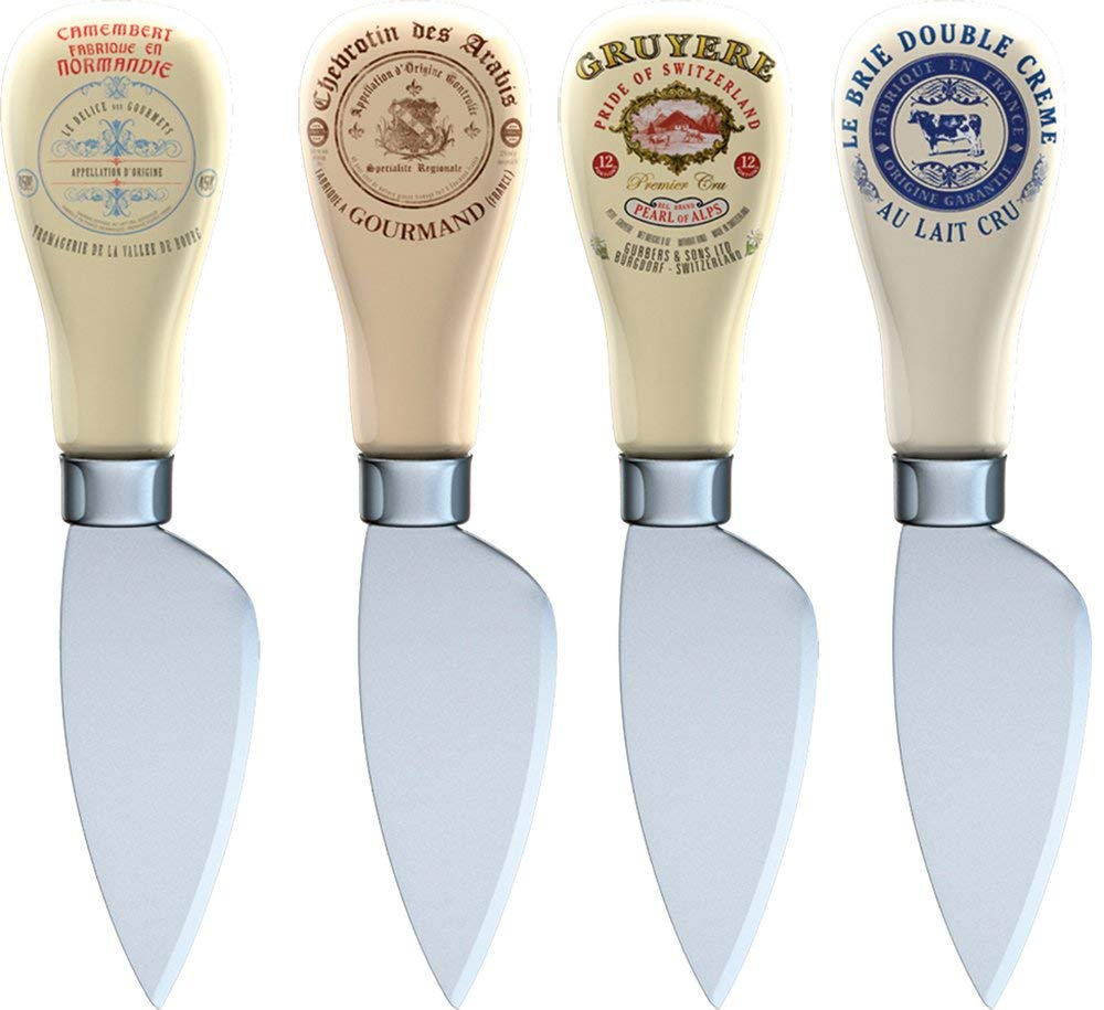 Creative Tops New Vintage Style Gourmet Cheese Knives in Gift Box, Set of 4, Multi-Colour