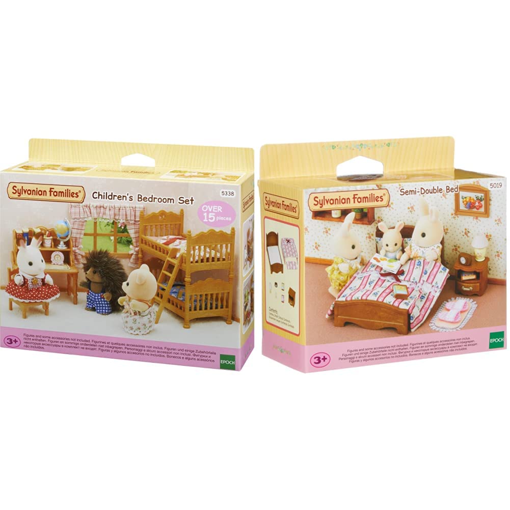 Sylvanian Families 5338 Children's Bedroom Set, Multicolor & Families - Semi-Double Bed