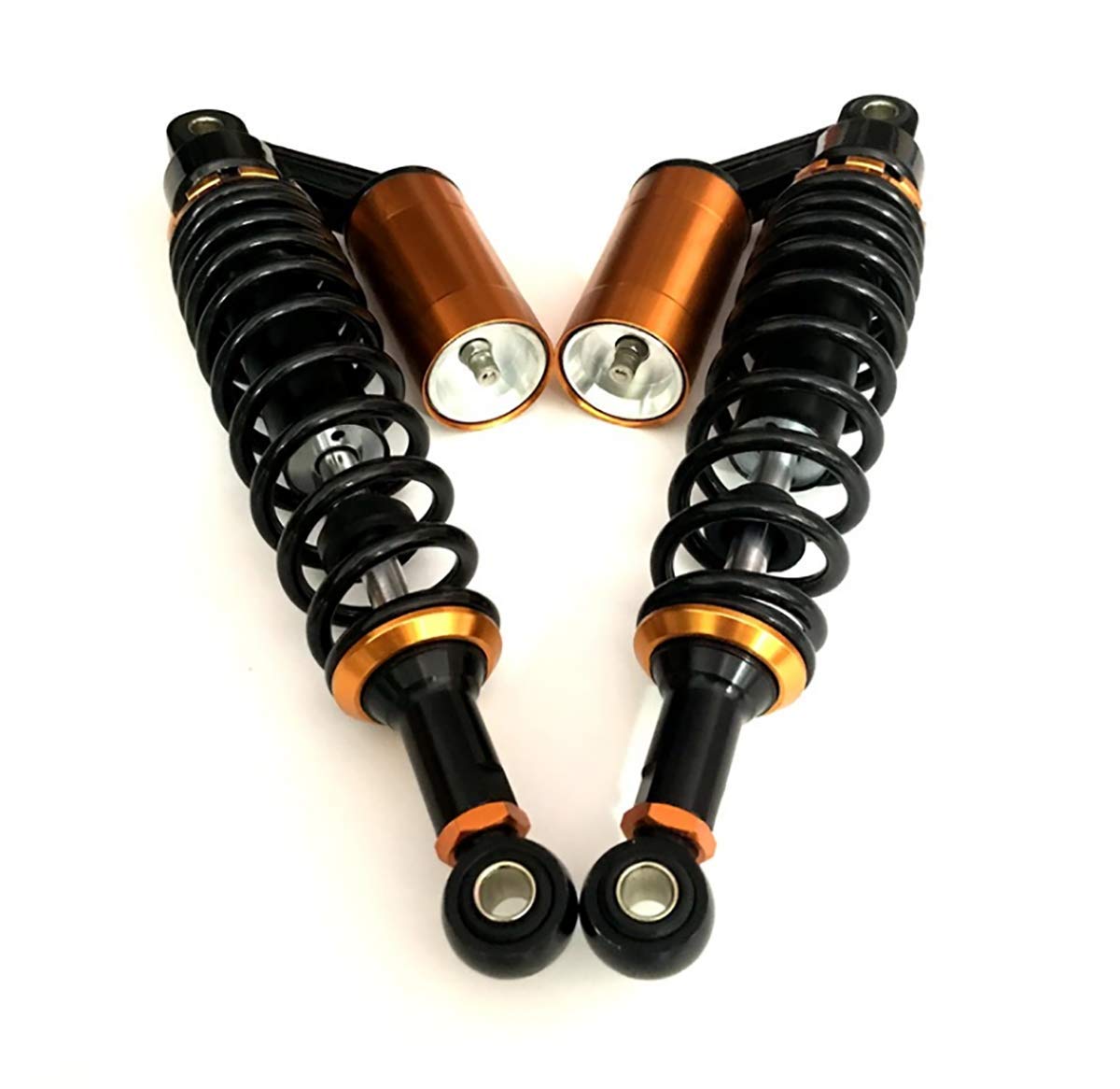 wetoto One Pair 320mm Motorcycle Air Shock Absorbers Universal Fit for HD S-Z-K YMH KWK ATV Go Kart Quad Dirt Sport Bikes (Black Golden)