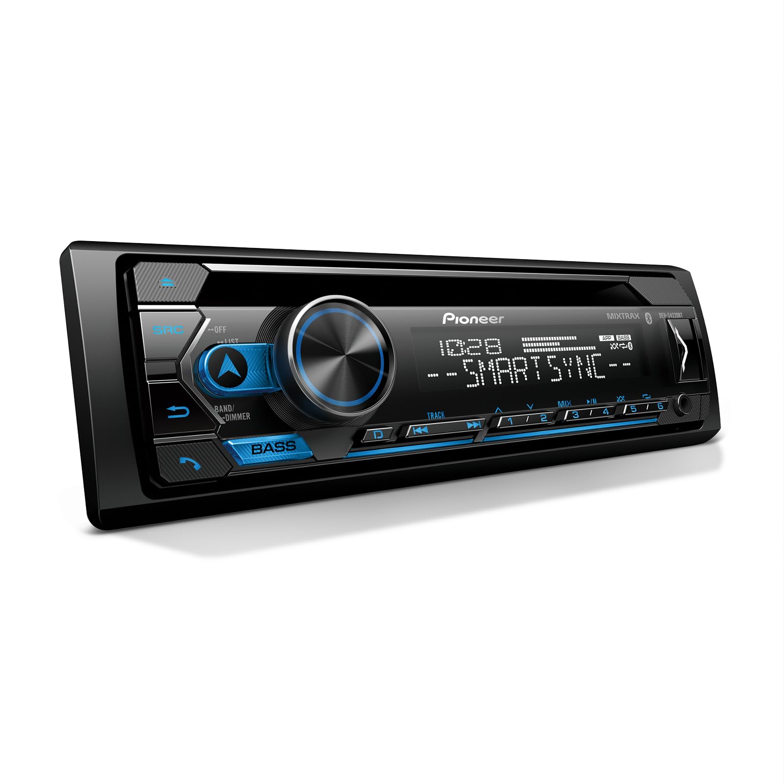 Pioneer DEH-S4220BT Single-Din Bluetooth CD Receiver with USB/AUX Inputs, Pioneer Smart Sync, and Hands-Free Calling for Enhanced In-Car Audio Experience