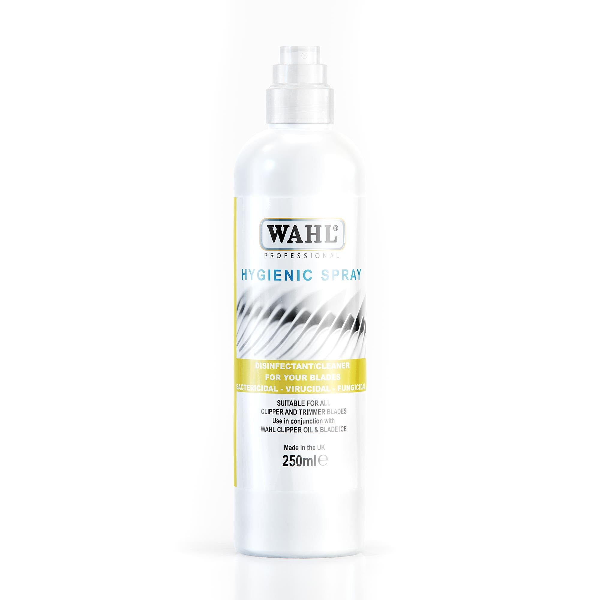 Wahl Hygienic Clipper Spray, Suitable for All Clipper and Trimmer Blades, Cleaning Sprays, Disinfectant Cleaner, Prolong Clippers and Trimmer Use, Clean Blades