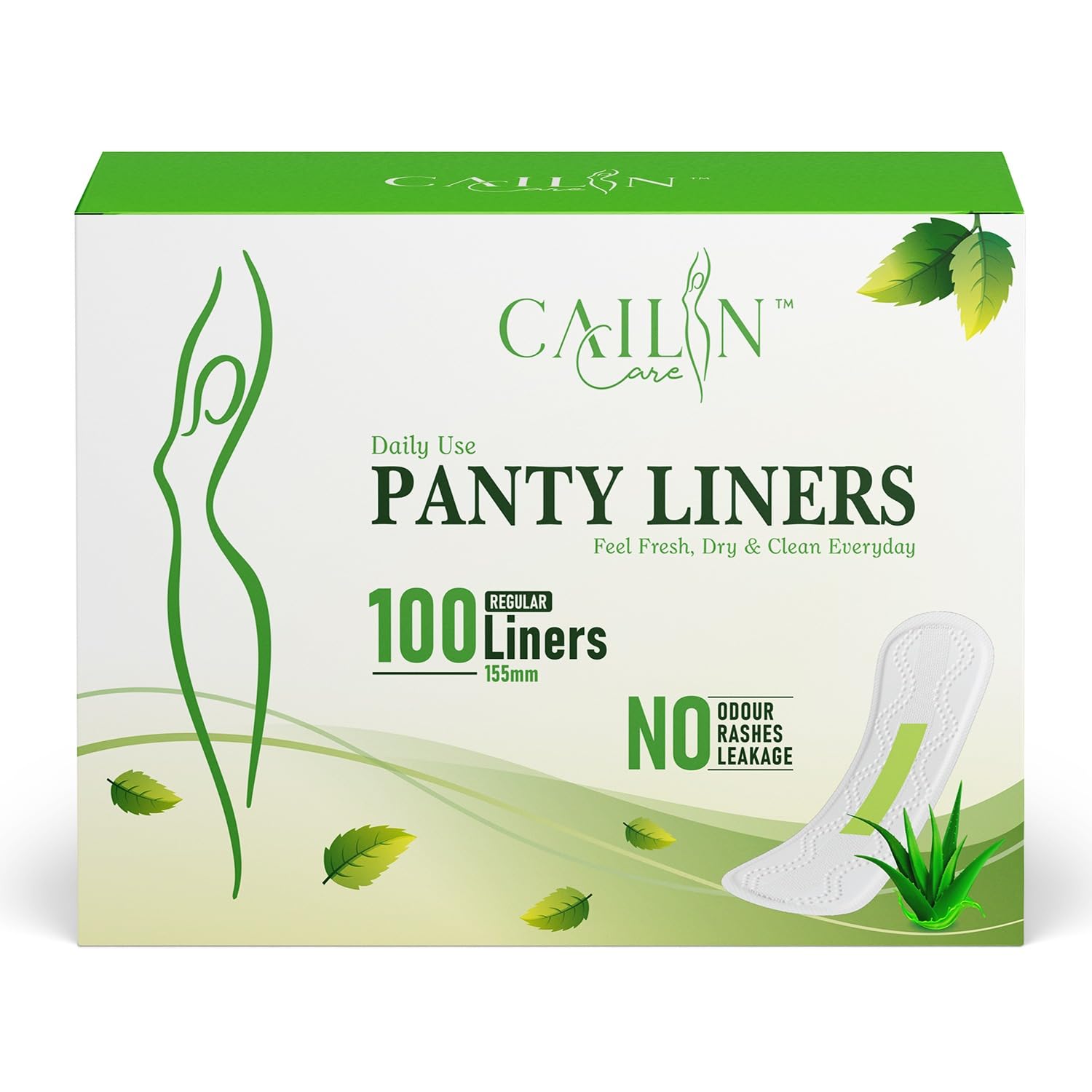 BELLE SCENIC Ultra Thin and Cottony Soft Anion Chip Panty Liner for Women (Pack of 100 Large Liners) (Large Size - 180mm) (1)