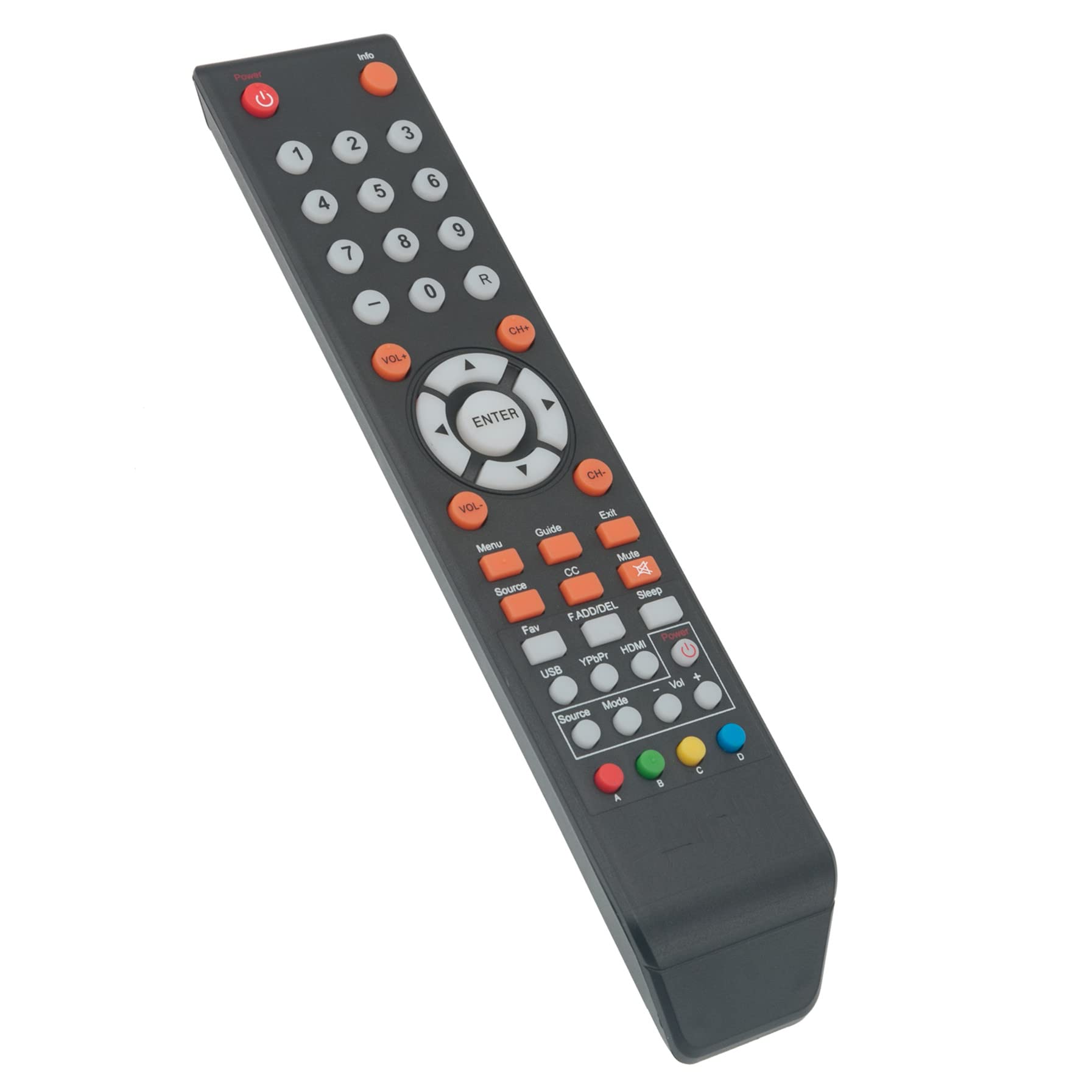 PERFASCIN 8142026670003C Replace Remote Control Fit for Sceptre LED HDTV TV E168WD-SS E168BD-SS E165WD-SS X435BV-FSR U435CV-UMR C550CV-UMR X435BV-FSRD