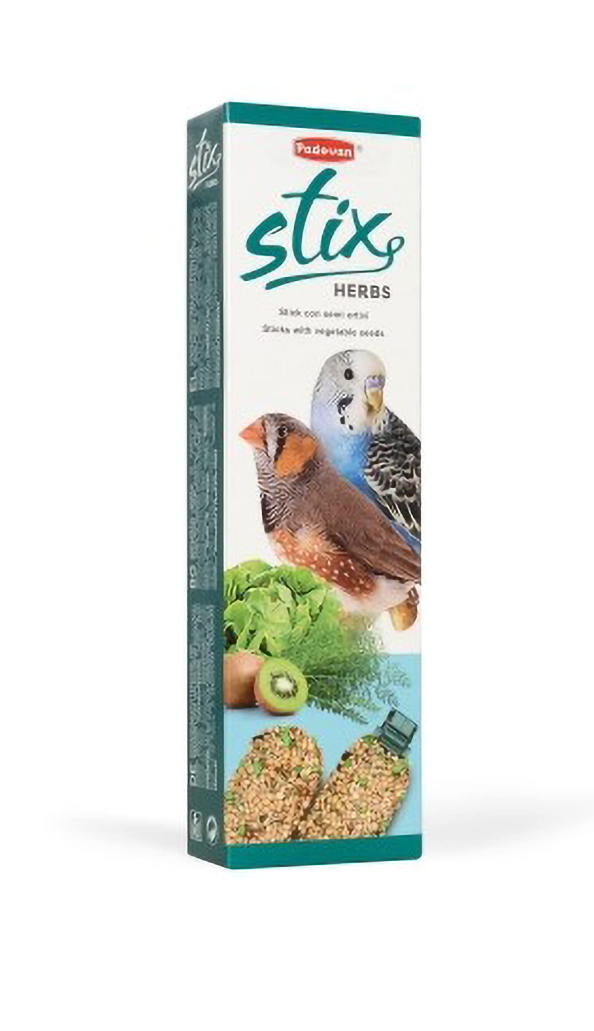 Padovan Stix Herbs Cocorite, Budgies and Small Exotic Bird Complementary Feed - 80 Gm