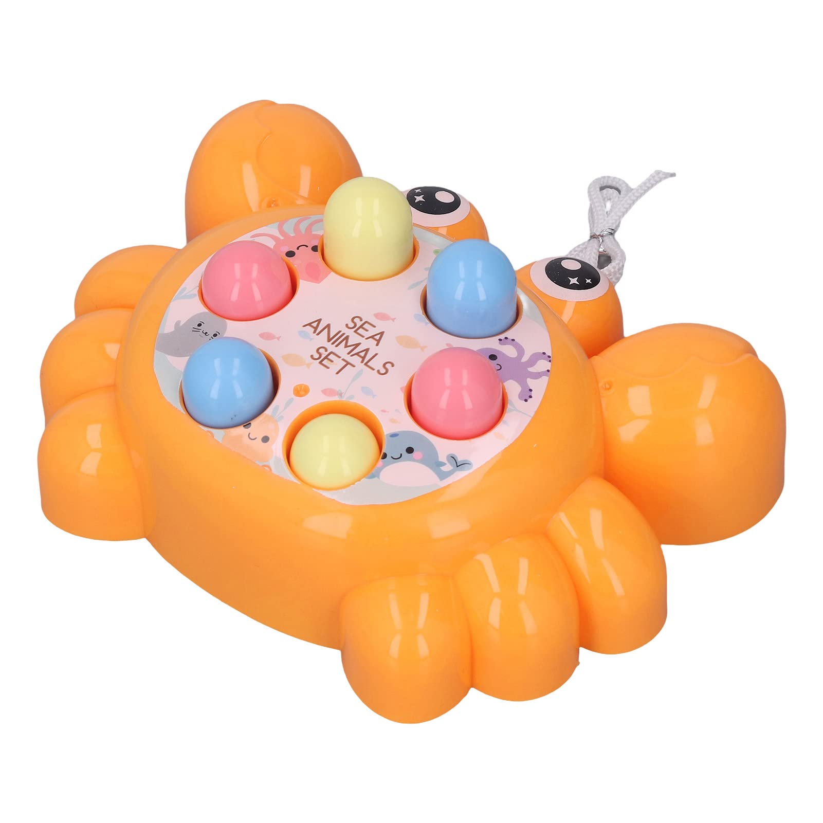 SPYMINNPOO Hammering Pounding Toys, Baby Hammering Game Crab Shaped Colourful Improve Coordination Pounding Toy for Early Development for Boys (Orange)