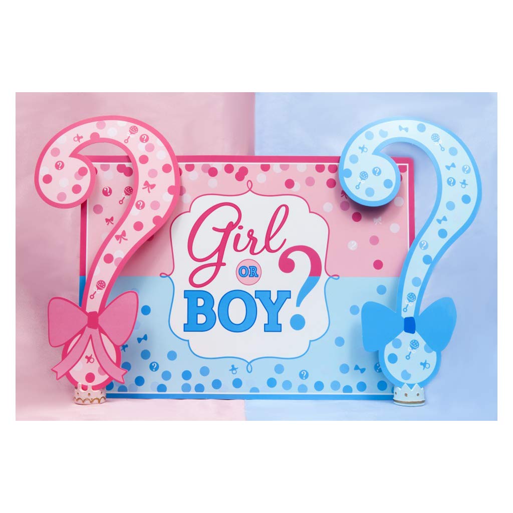 Buy ANMAIKER Gender Reveal Backdrop,Boys or Girls Backdrop, 59in X 35 ...