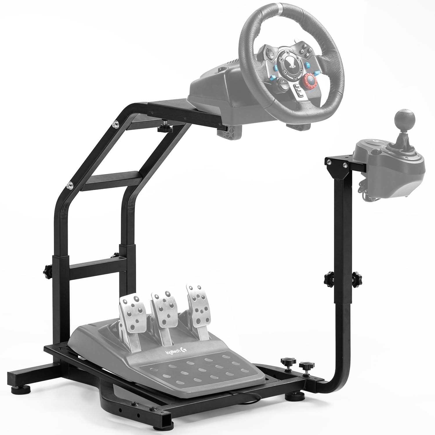 Marada Racing Wheel Stand with 5 Support Arms for Logitech G25 G27 G29 G920 G923 Thrustmaster T300 T500 Adjust Steering Wheel Stand,Not Include Steering Wheel Pedals Shifter Handbrake