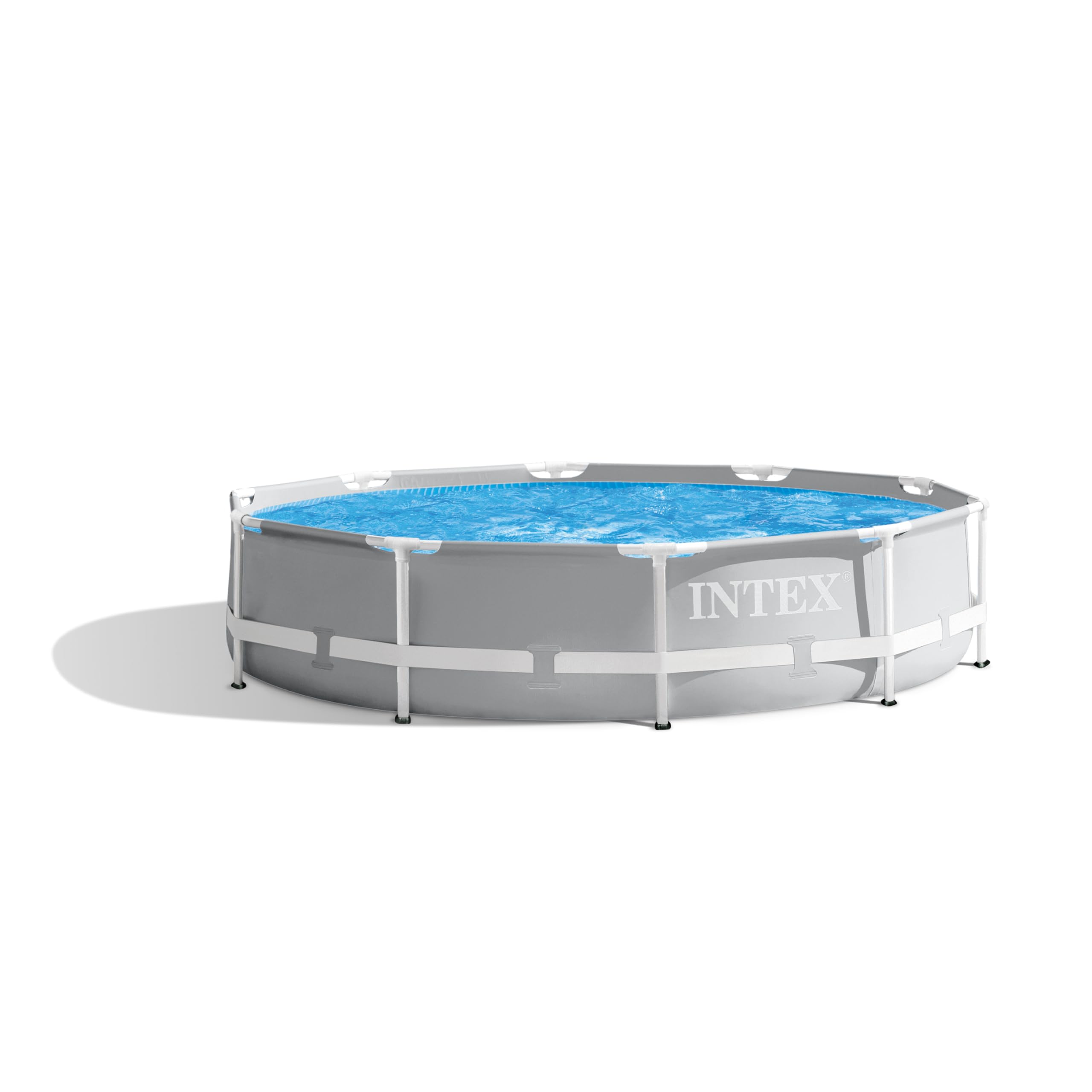 Intex 26700EH Prism Frame Premium Above Ground Swimming Pool: 10ft x 30in – SuperTough Puncture Resistant – Rust Resistant – Easy Assemble – 1185 Gallon Capacity – Pool Only