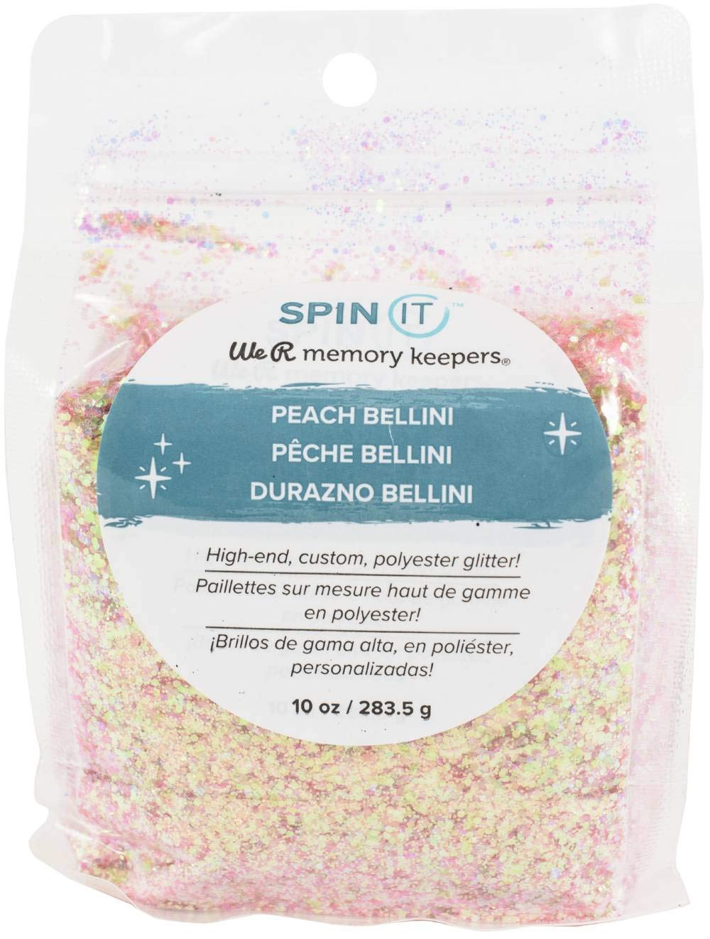 We R Memory Keepers Spin IT Glitter Mix Bell, Peach Bellini