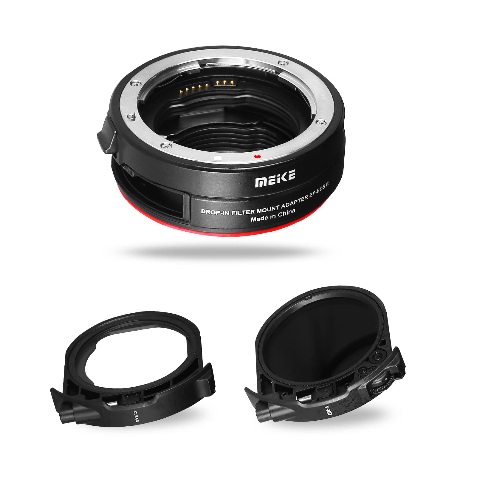 MeikeMK-EFTR-C Drop-in Filter Mount Adapter for Canon EF to EOSR with Variable ND Filter and UV Filter for EOS R R5 R6 RP R5C C70 Cameras